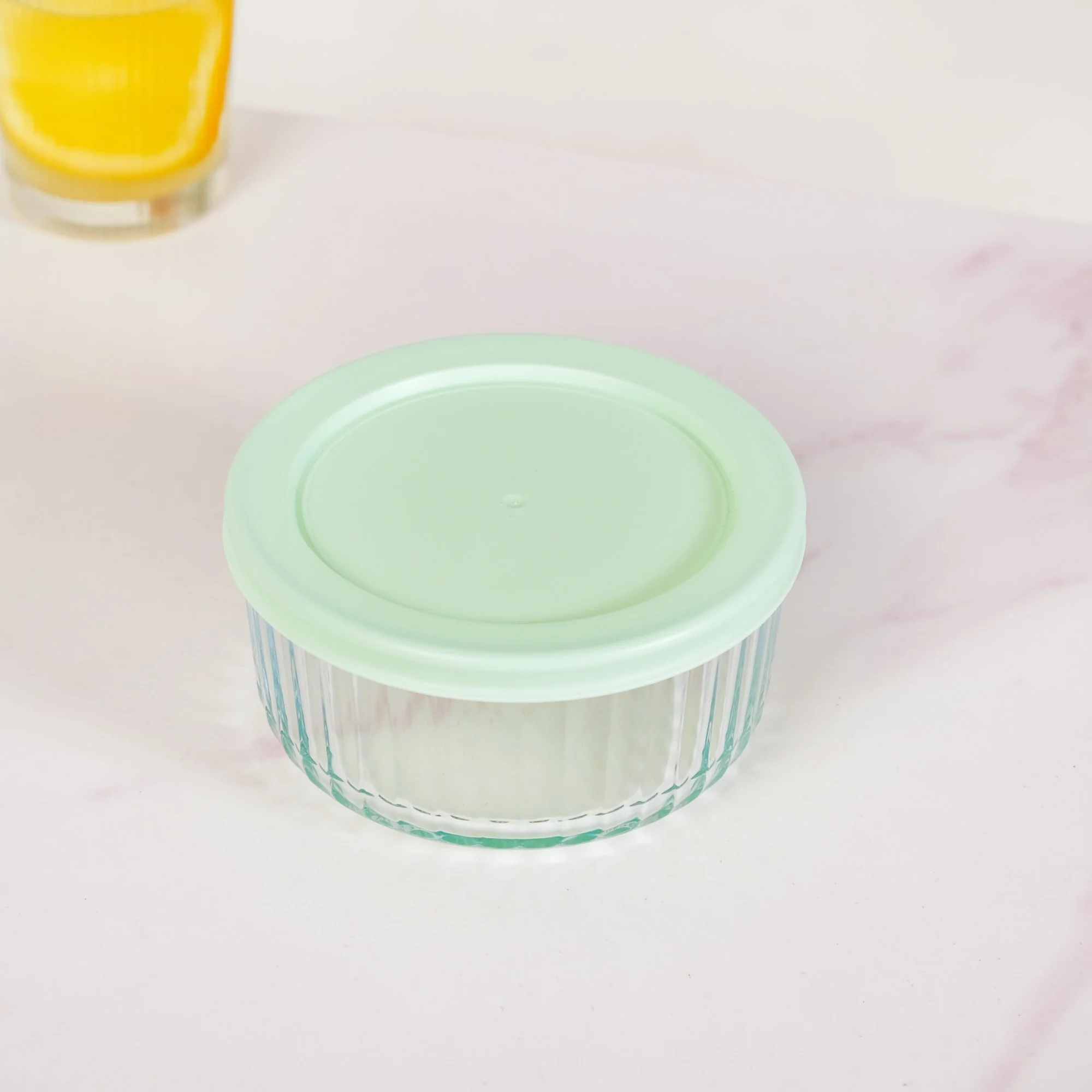Set Of 4 Round Fluted Glass Food Storage Container With Lid S 230ml M 460ml L 950ml XL 1650ml - Image 10