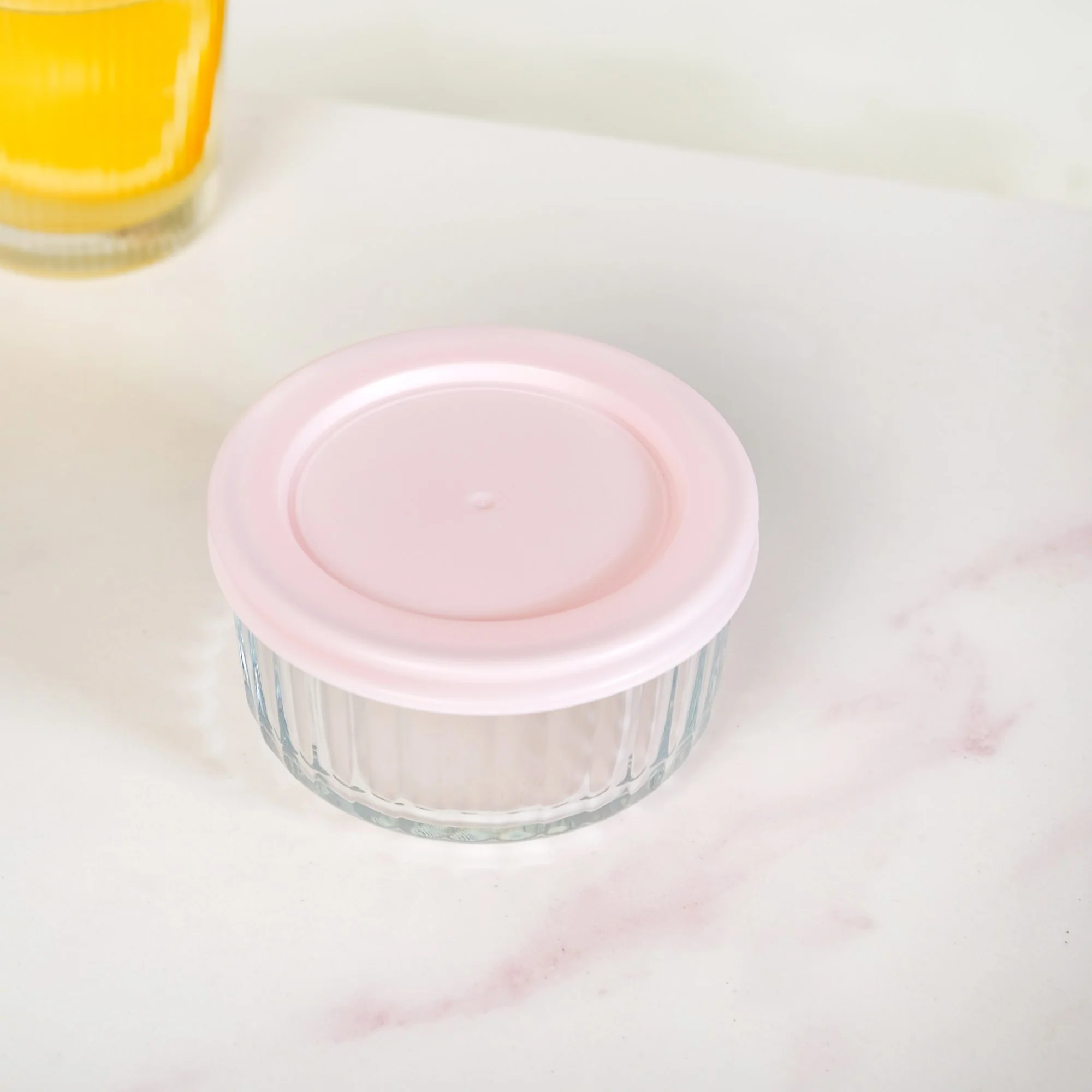 Set Of 4 Round Fluted Glass Food Storage Container With Lid S 230ml M 460ml L 950ml XL 1650ml - Image 11