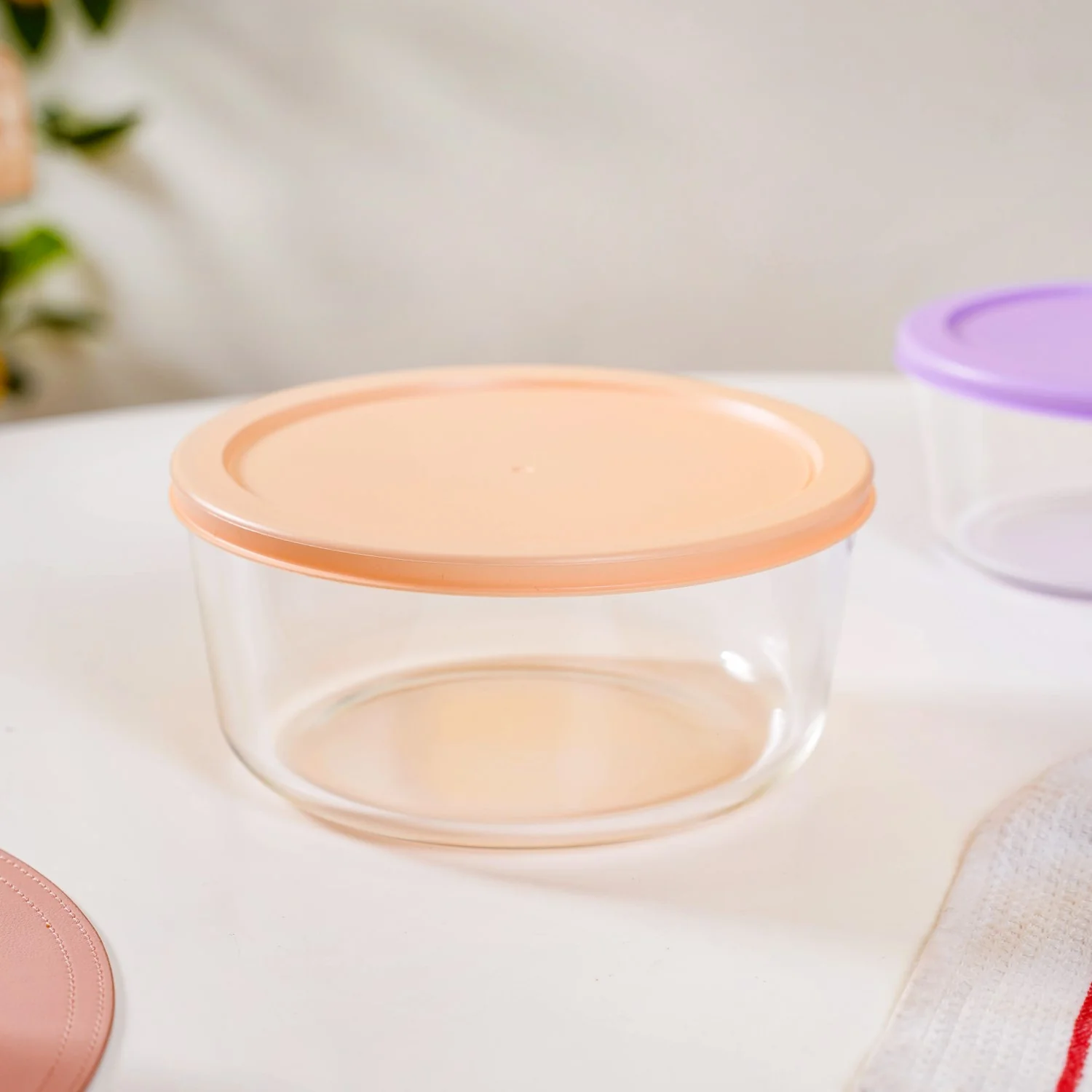 Set Of 4 Round Nested Transparent Glass Containers S 230ml M 460ml L 950ml XL 1650ml - Image 8