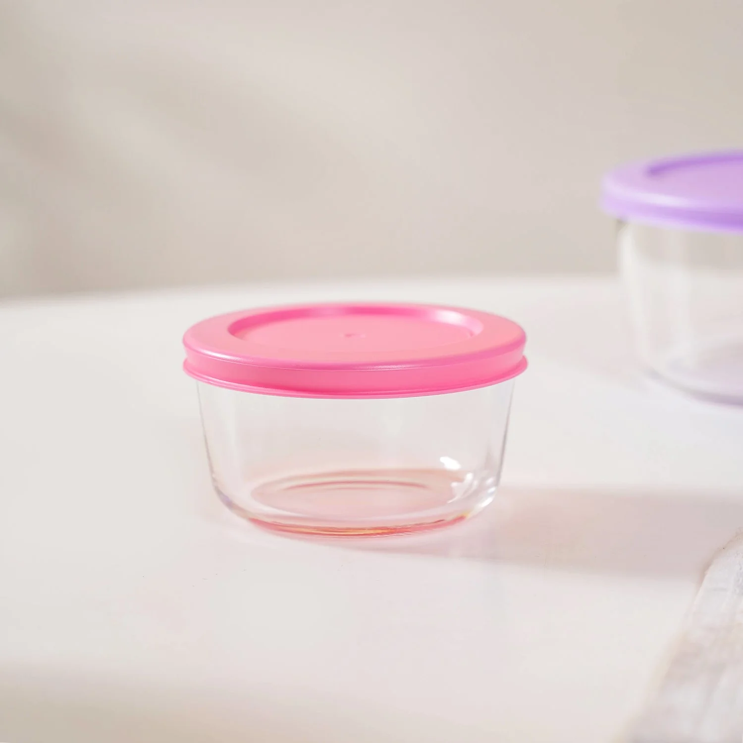 Set Of 4 Round Nested Transparent Glass Containers S 230ml M 460ml L 950ml XL 1650ml - Image 9