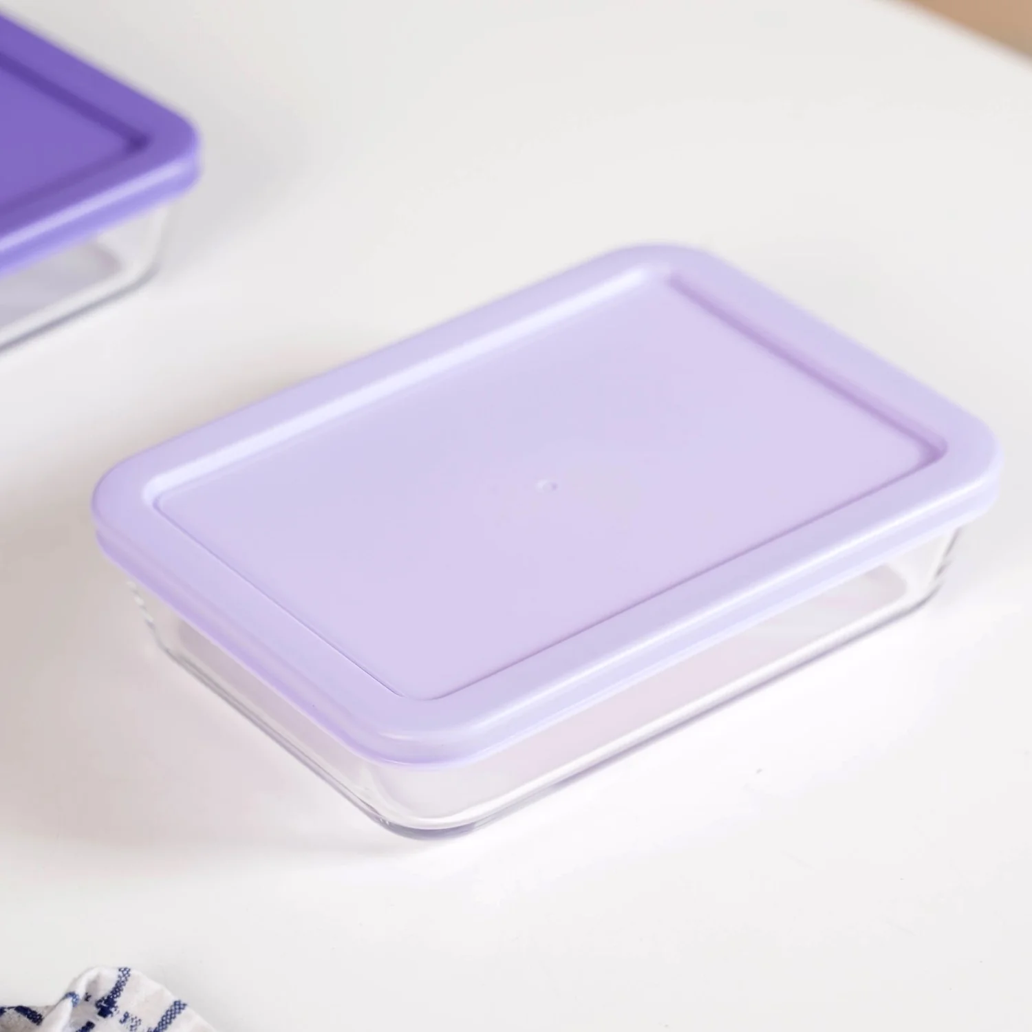 Set Of 4 Shallow Borosilicate Glass Food Storage Container 700ml - Image 7