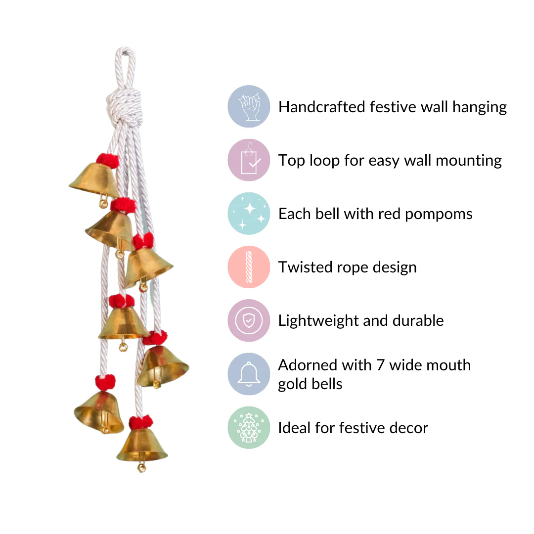 Seven Bells Festive Wall Hanging - Image 4