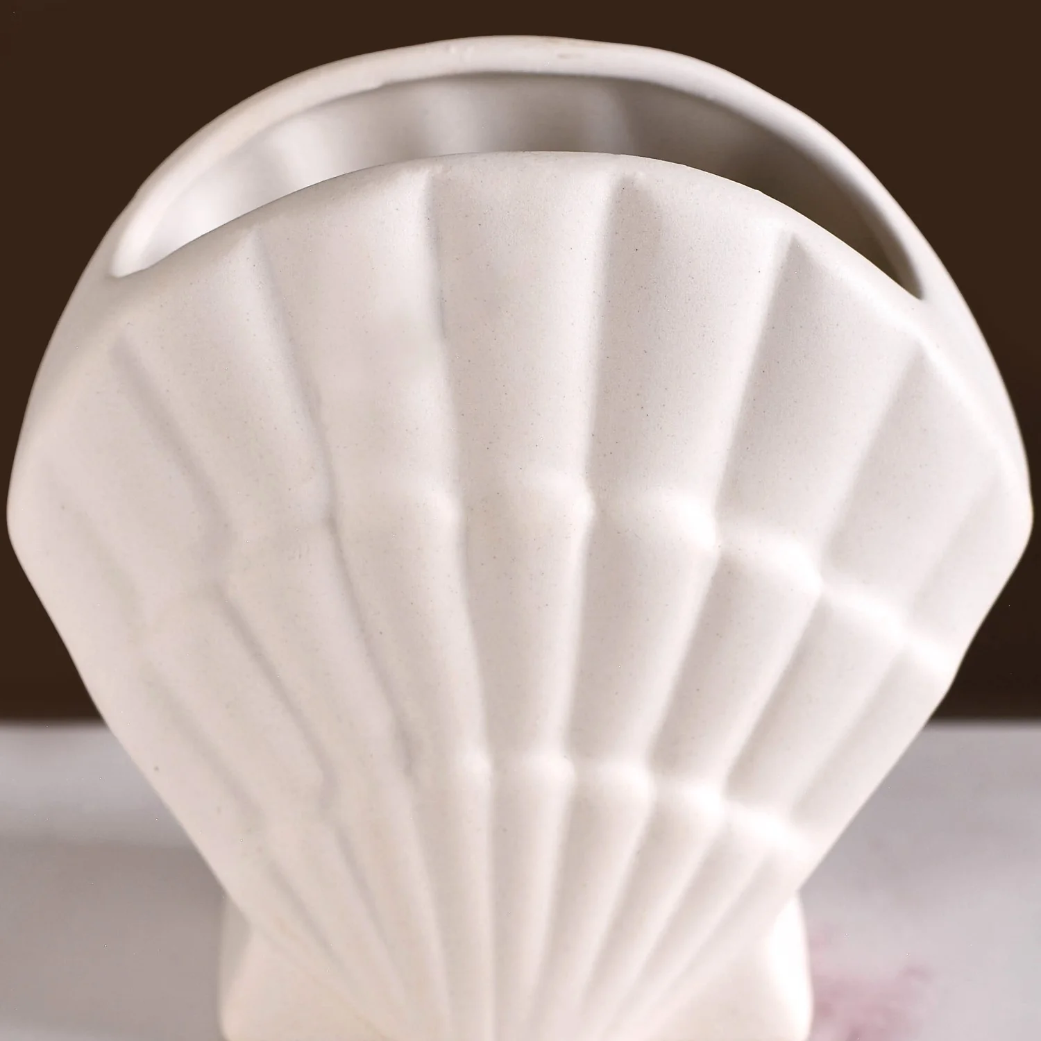 Shell Shaped Ceramic Bathroom Set Of 2 White - Image 10