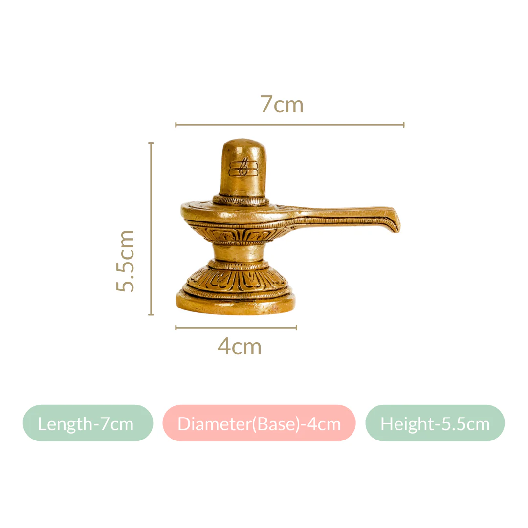 Shivling Brass Showpiece For Puja Room 5cm - Image 4