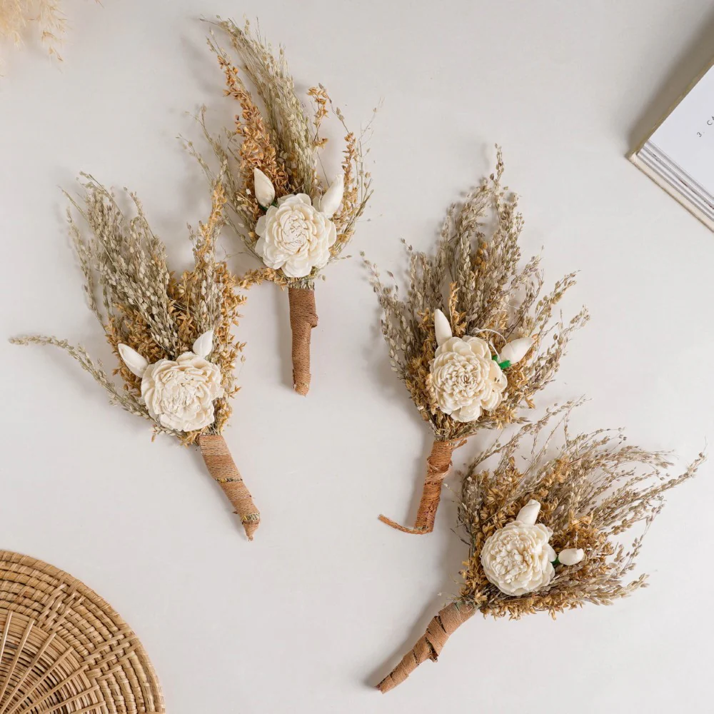 Shola Peony Mini Floral Bouquet Set Of 4 - Image 5