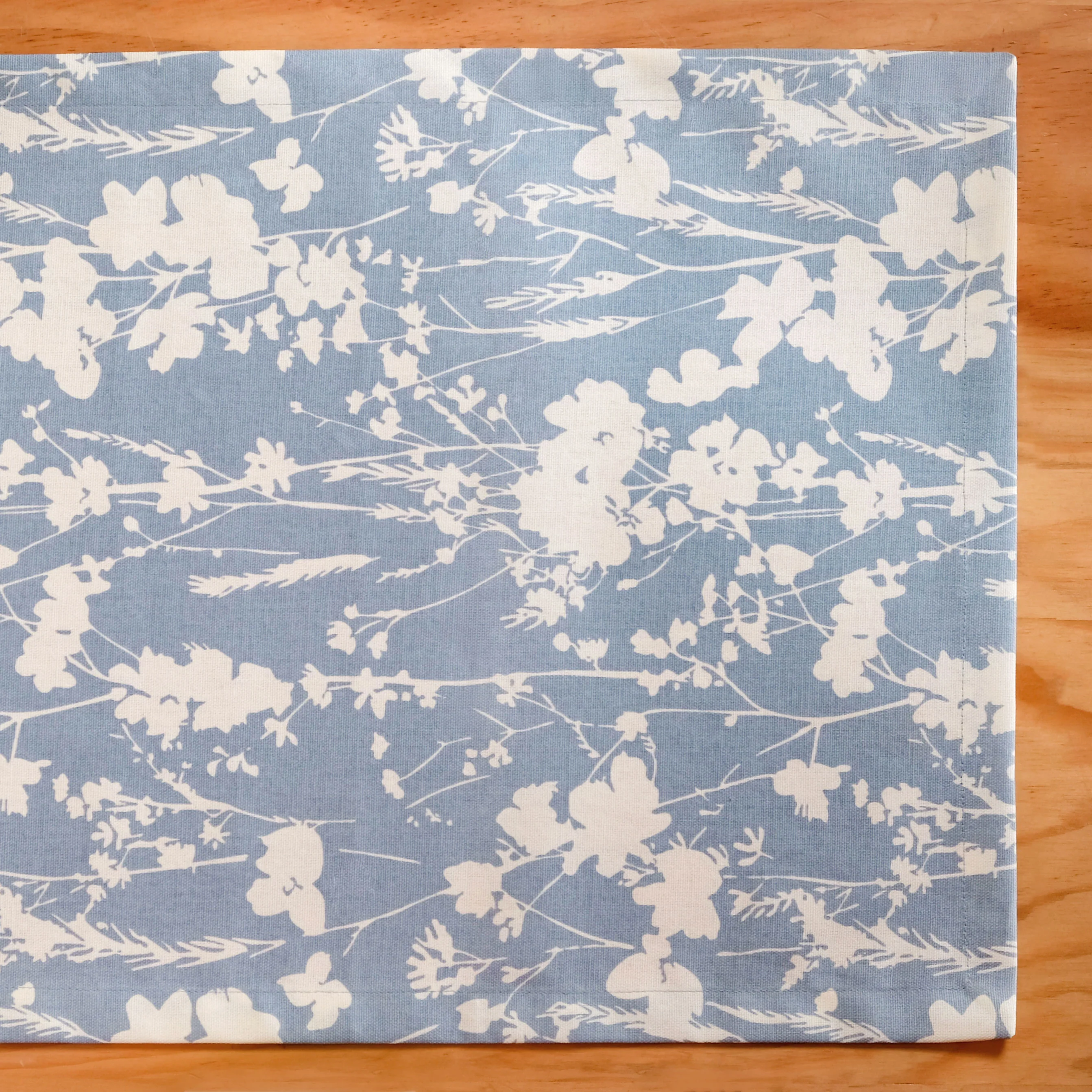 Slate Blue 6 Seater Pure Cotton Runner 185x35cm - Image 6