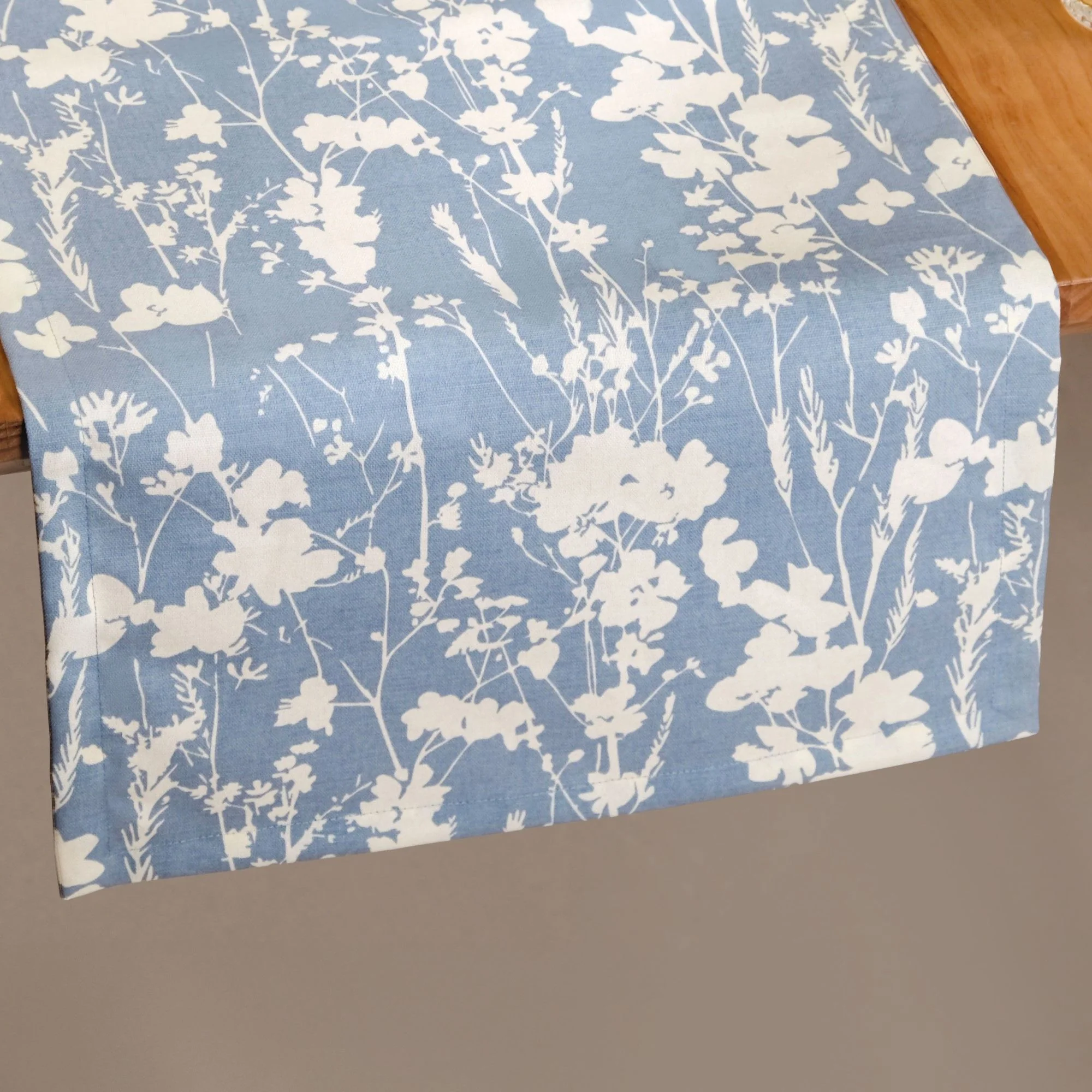 Slate Blue 8 Seater Pure Cotton Runner 264x35cm - Image 5