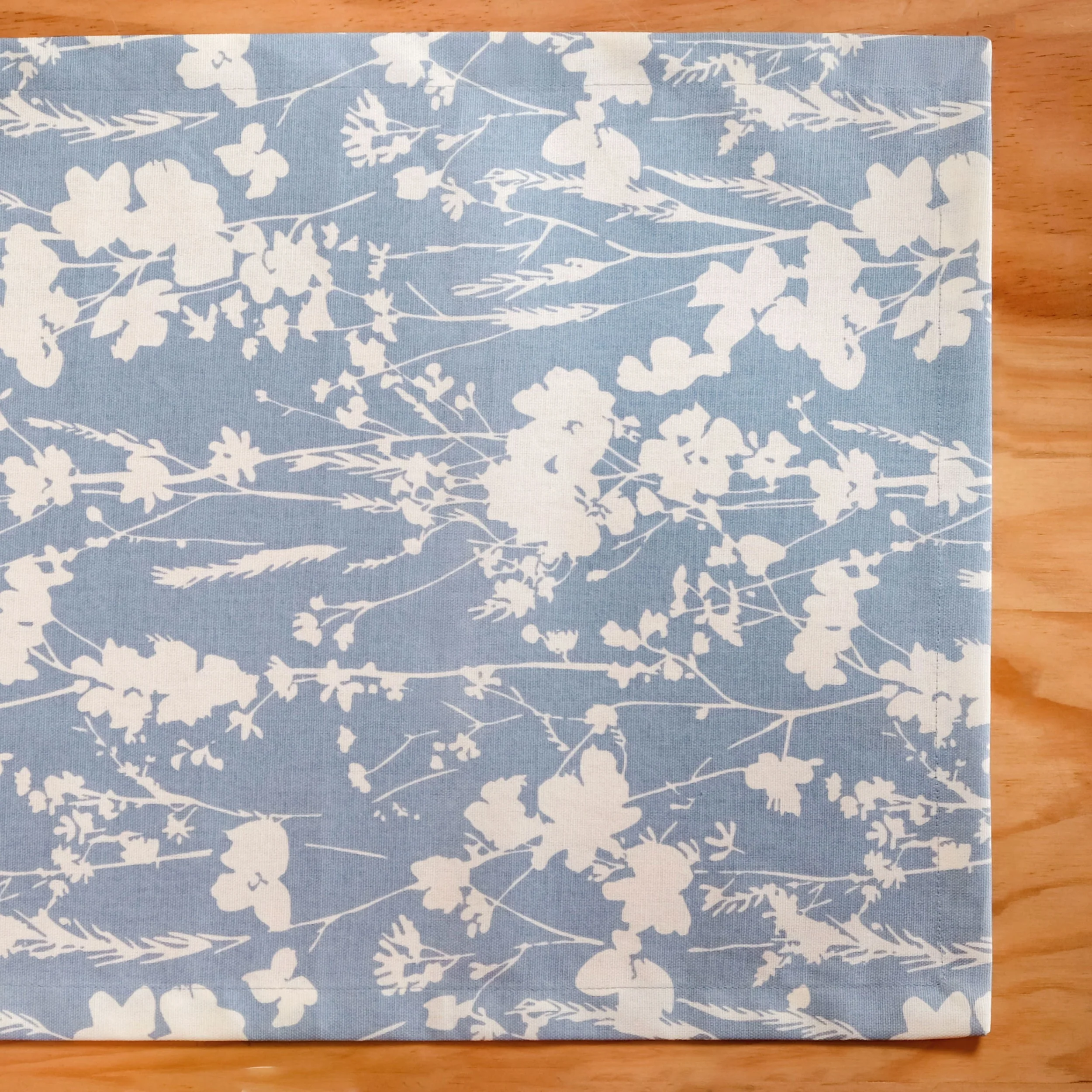 Slate Blue 8 Seater Pure Cotton Runner 264x35cm - Image 6