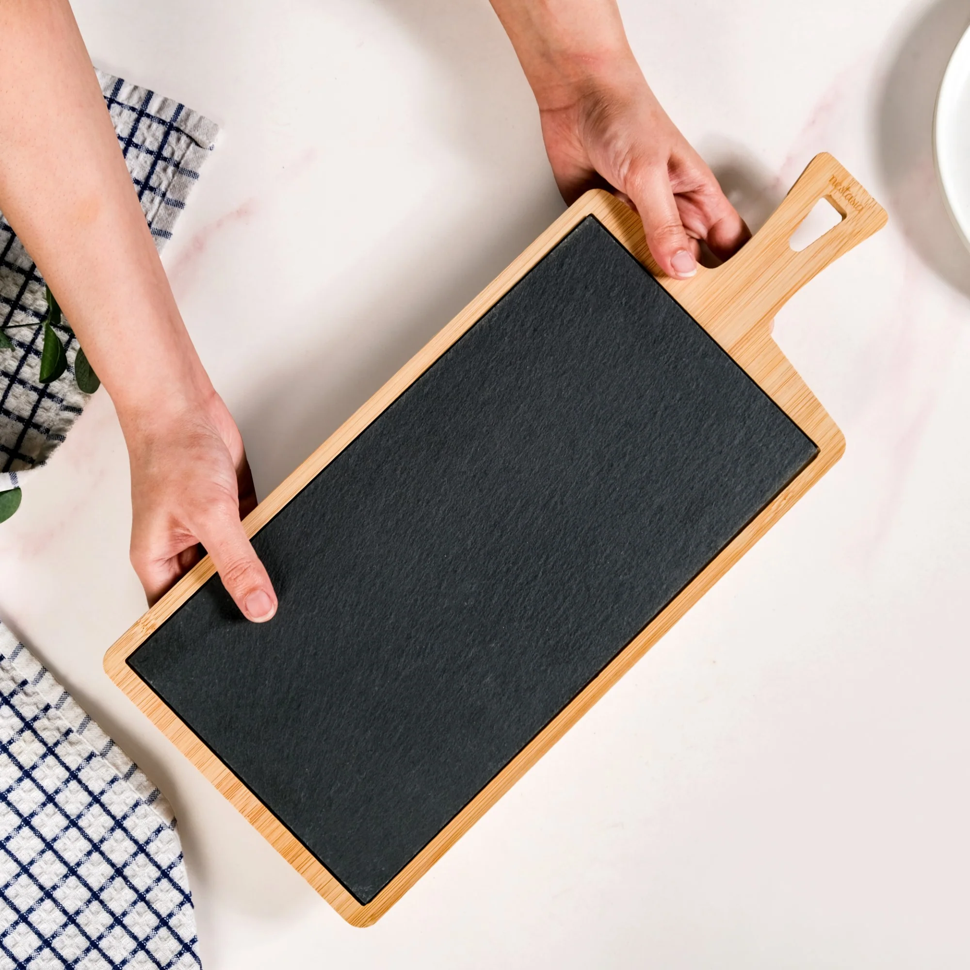 Slate Rectangle Serving Platter 43x18cm - Image 4