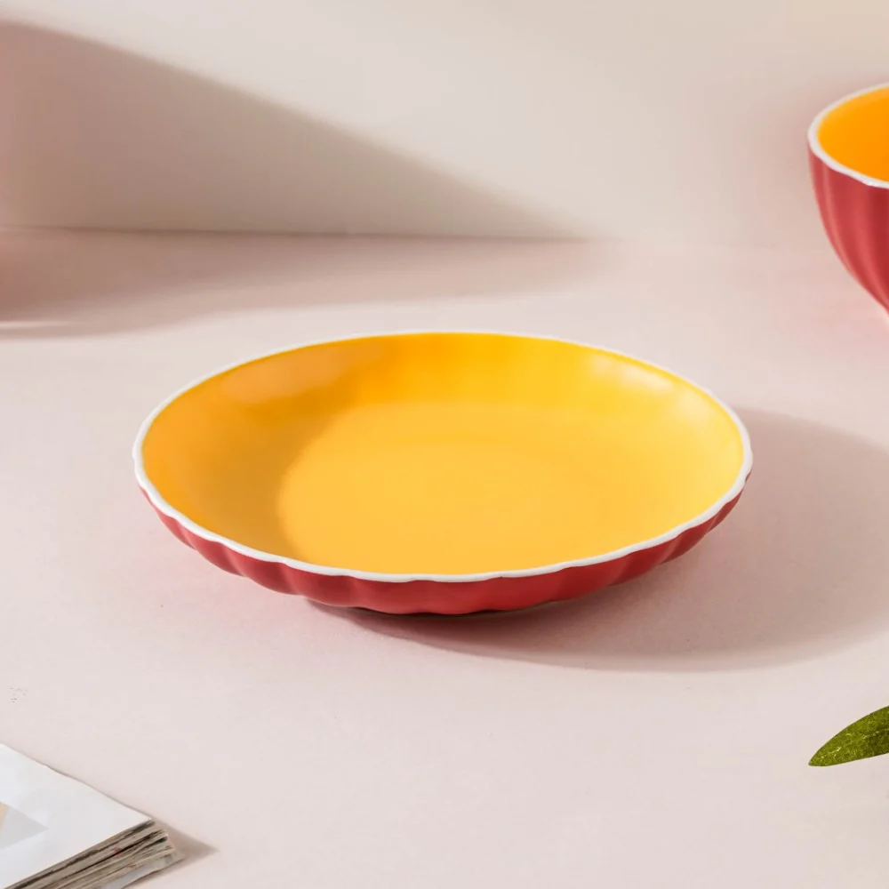 Chrome 5 Piece Red Snack Set For 1 - Image 7