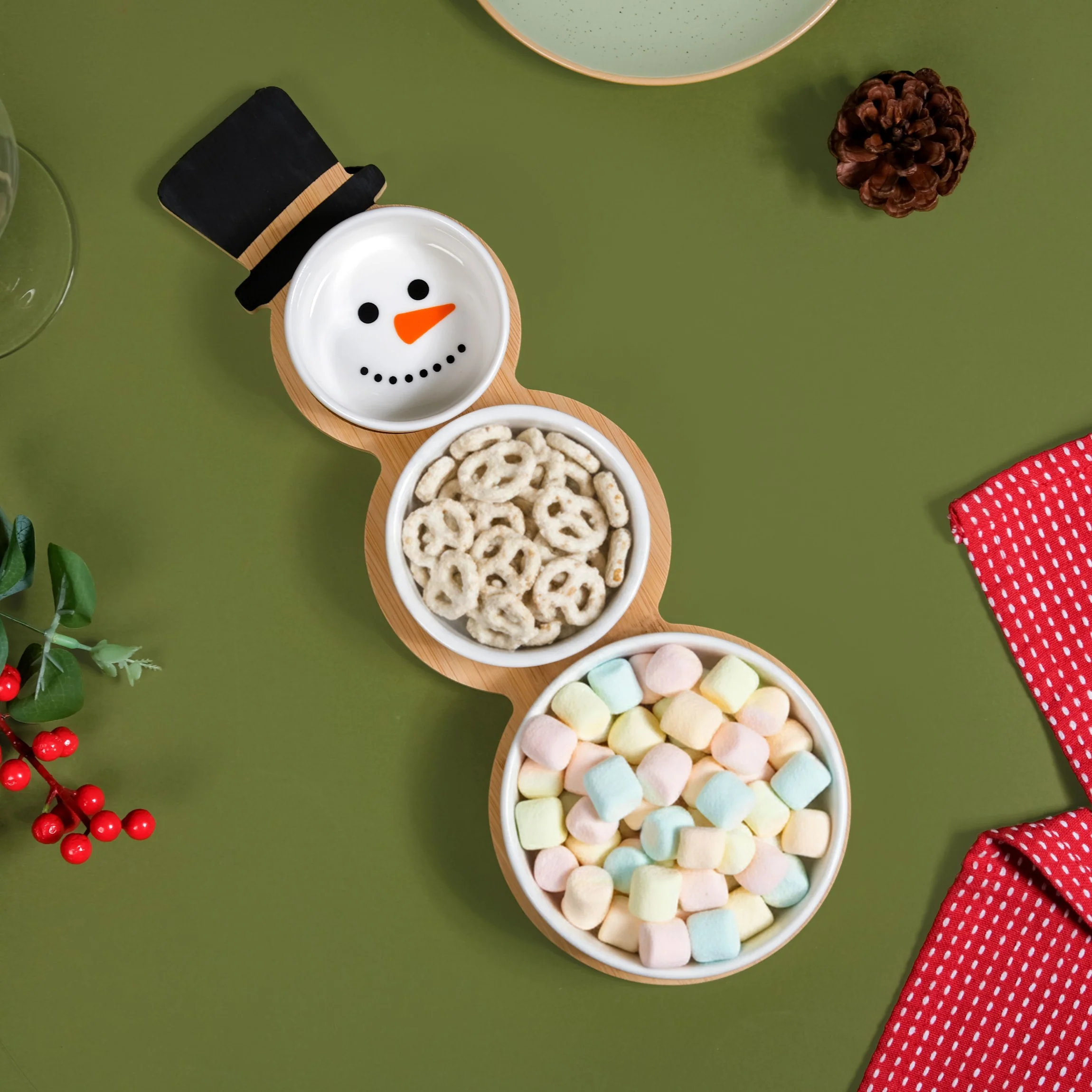 Snowman Platter Set Of 4 - Image 3
