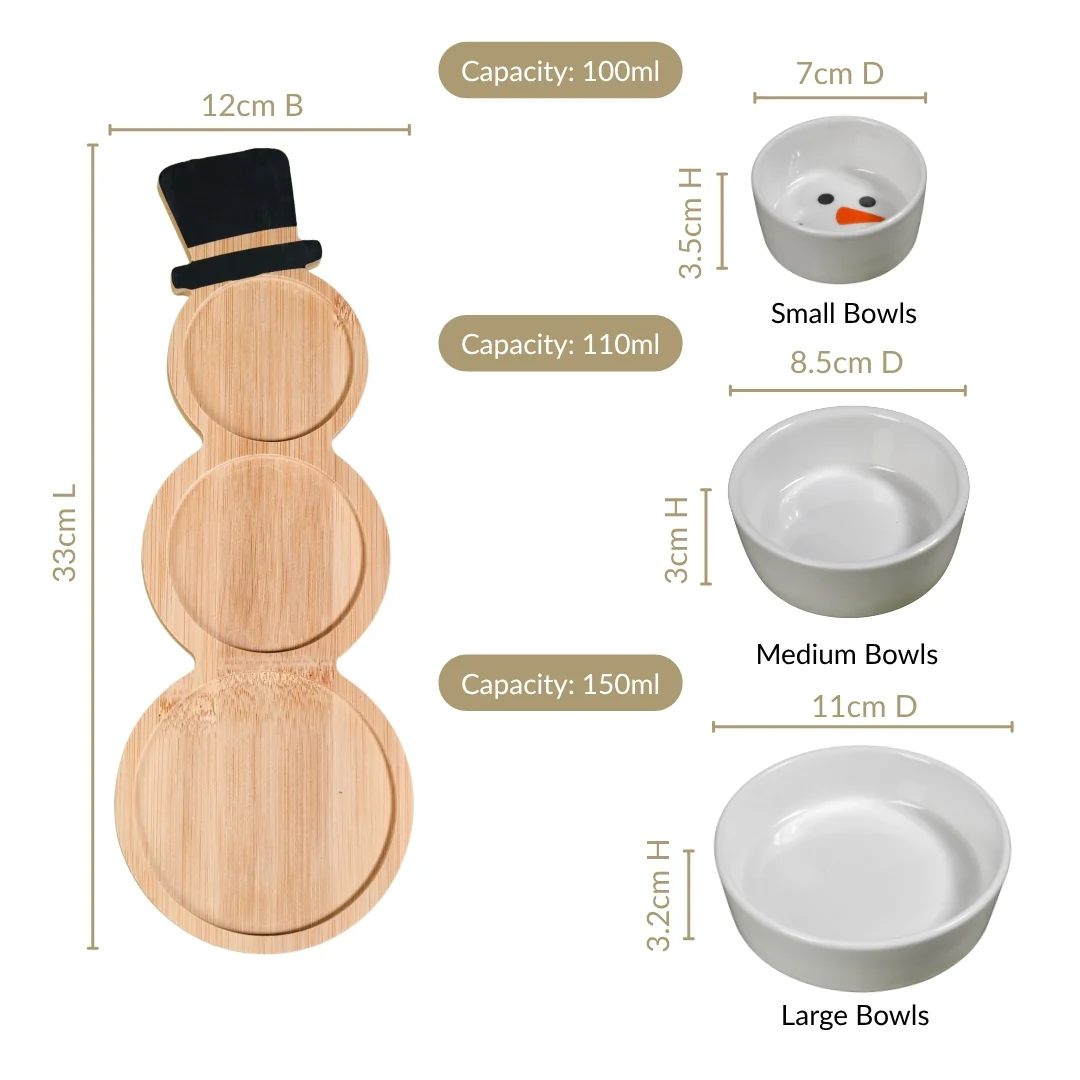 Snowman Platter Set Of 4 - Image 6