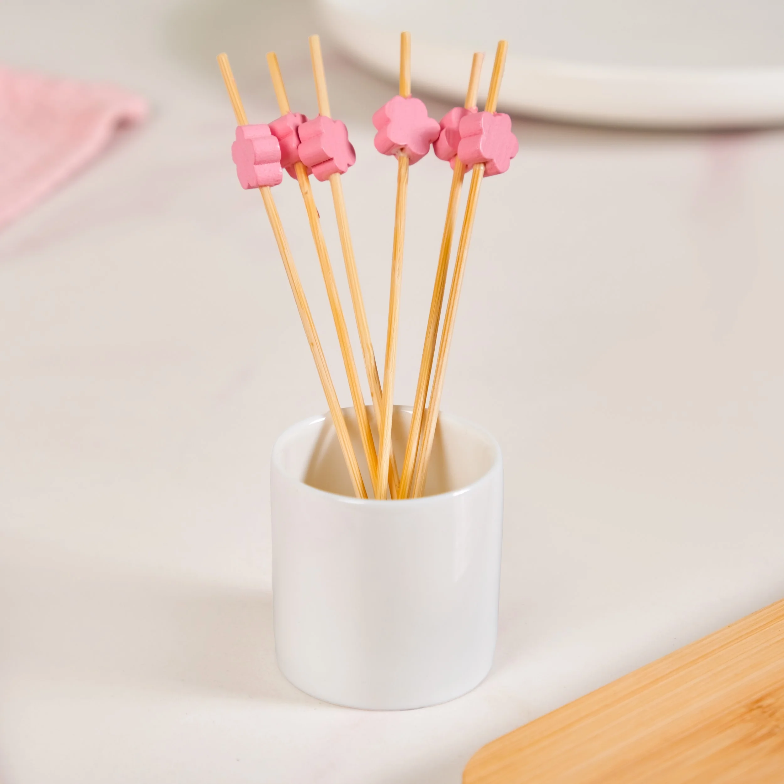 Soft Girl Floral Print Bowls With Tray And Toothpick Holder Set Of 6 - Image 7