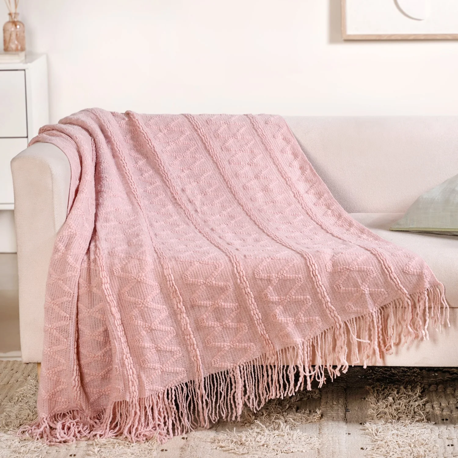 Softcore Blush Pink Throw - Image 2