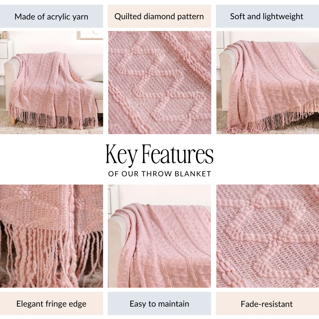 Softcore Blush Pink Throw - Image 4