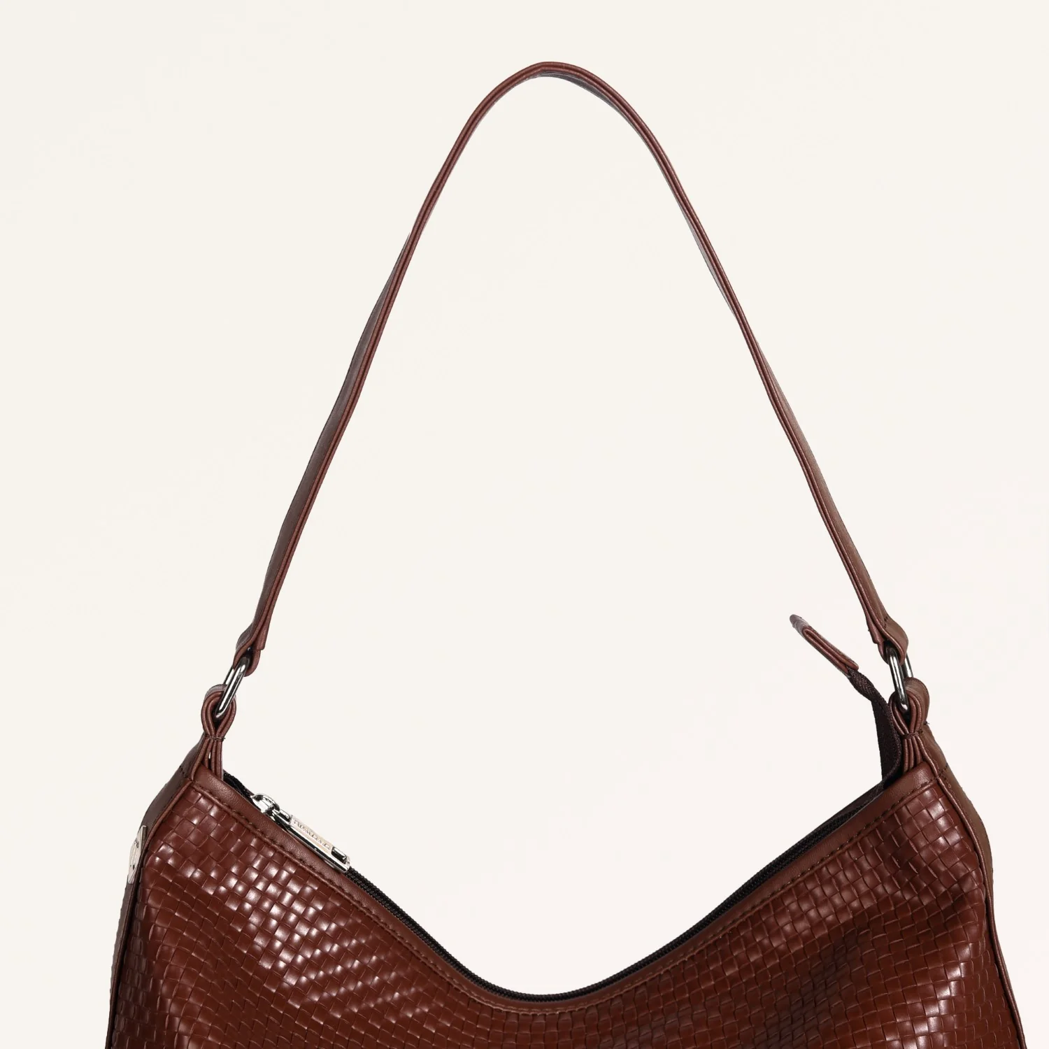 Soi Basket Weave Hobo Bag Brown - Image 7