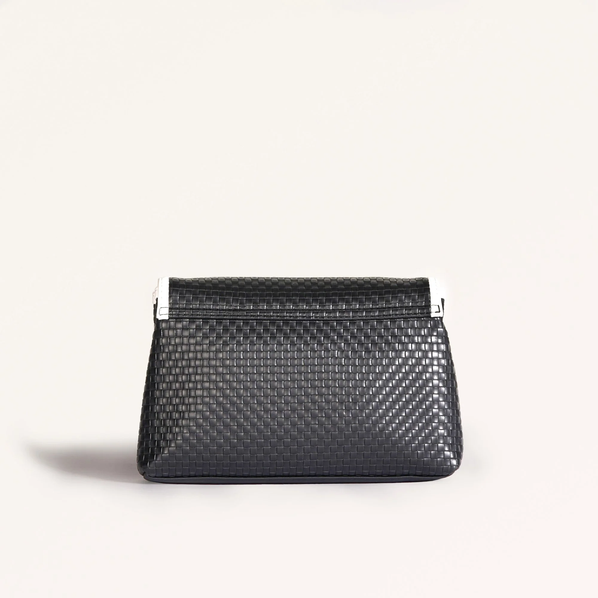 Soi Lattice Black Clutch Bag With Sling - Image 9
