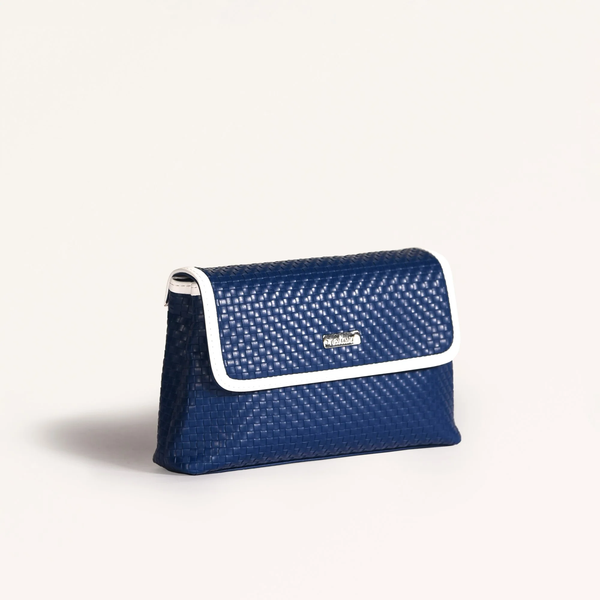 Soi Lattice Navy Blue Clutch Sling Bag - Image 7