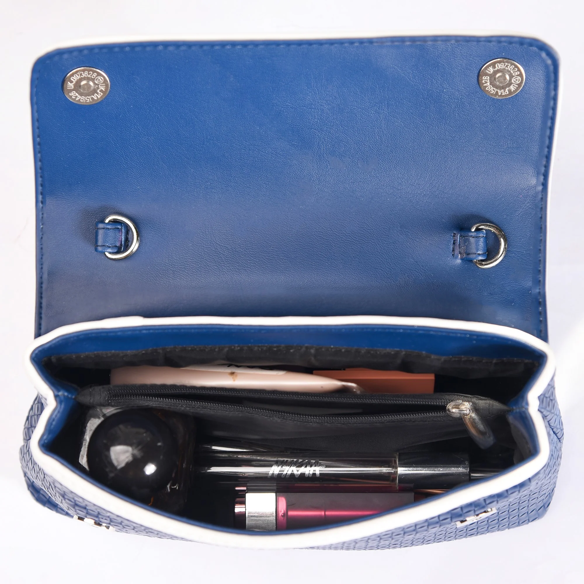 Soi Lattice Navy Blue Clutch Sling Bag - Image 8