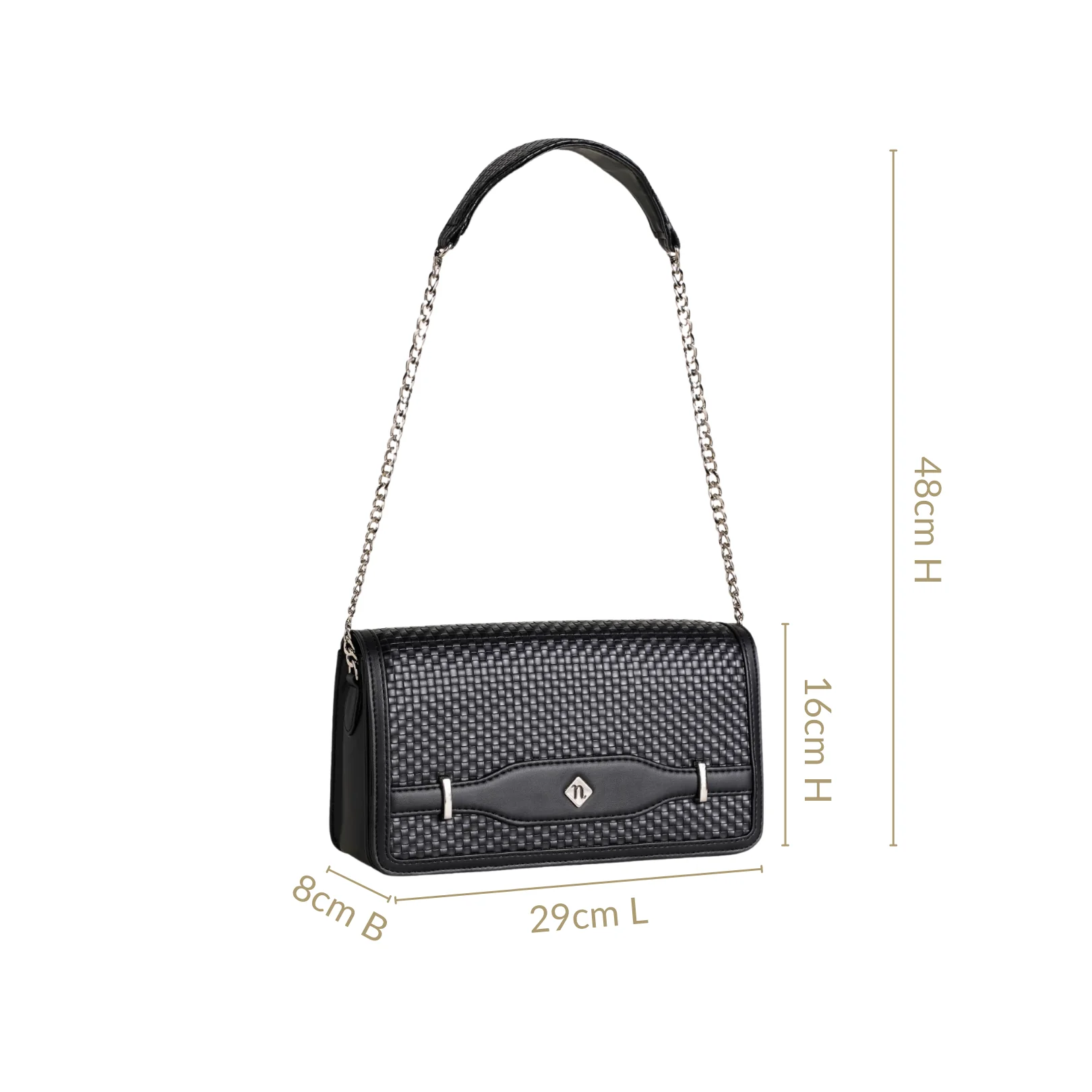 Soi Tresse Black Sling Bag For Women - Image 4