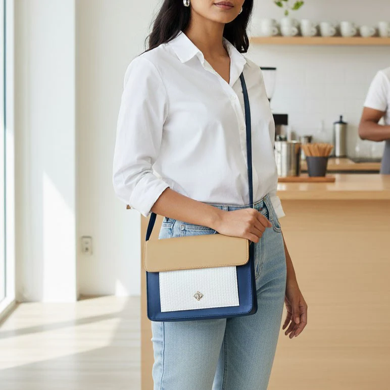 Soi Tresse Blue Magic Shoulder Bag - Image 2