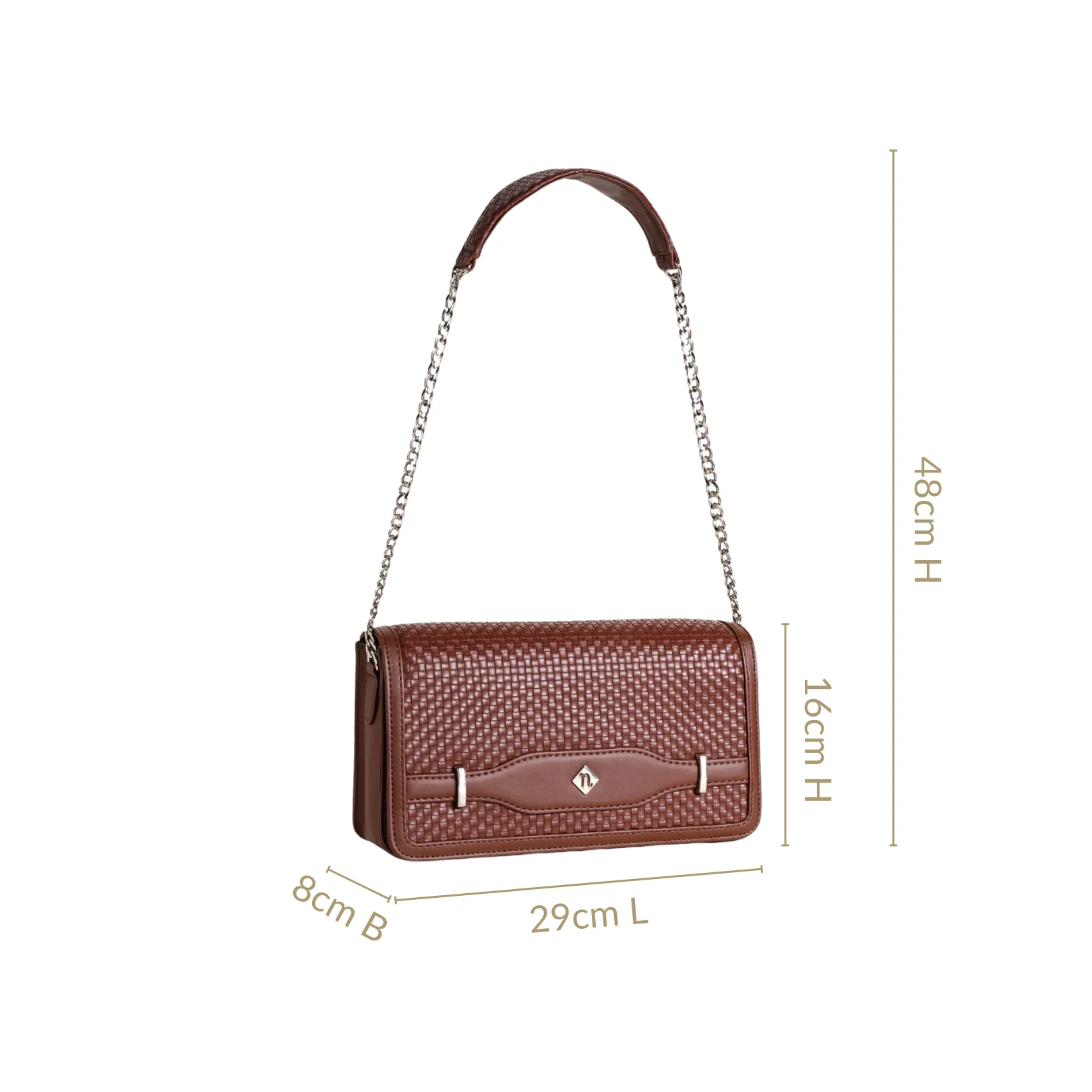 Soi Tresse Brown Sling Bag For Women - Image 4