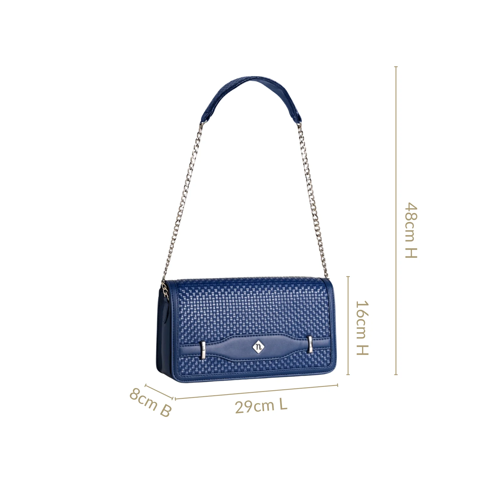 Soi Tresse Sling Purse Blue - Image 4
