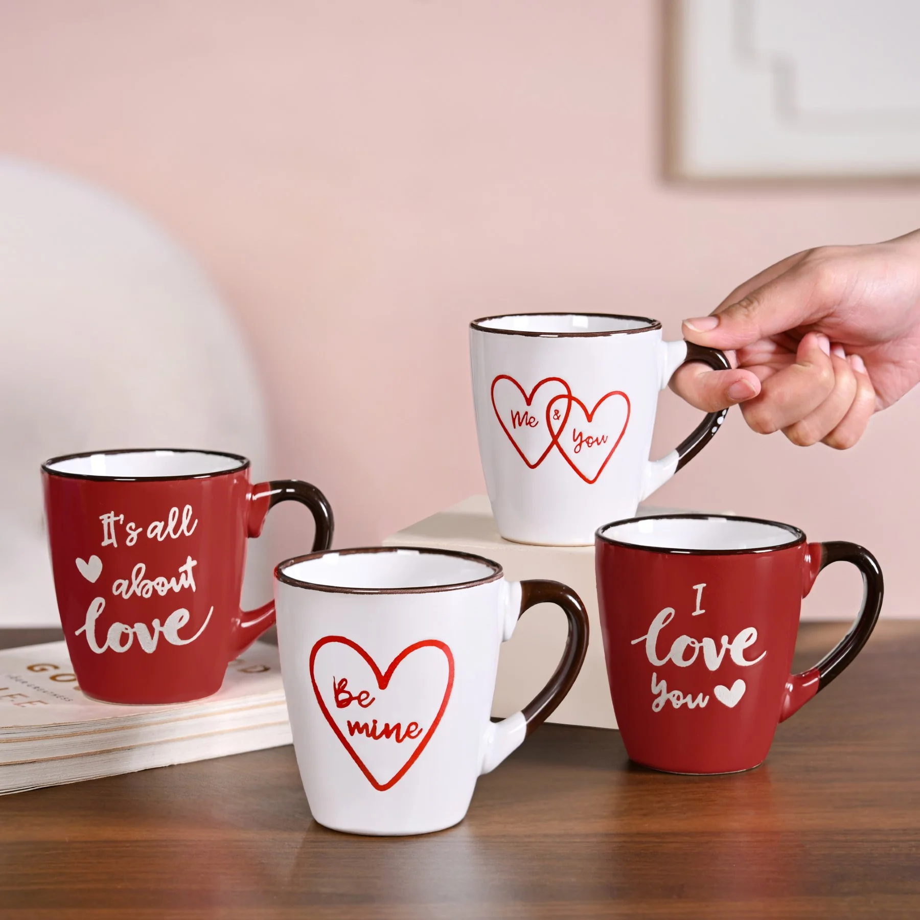 Soulmate Love Quotes Ceramic Mug Set Of 4 - Image 3