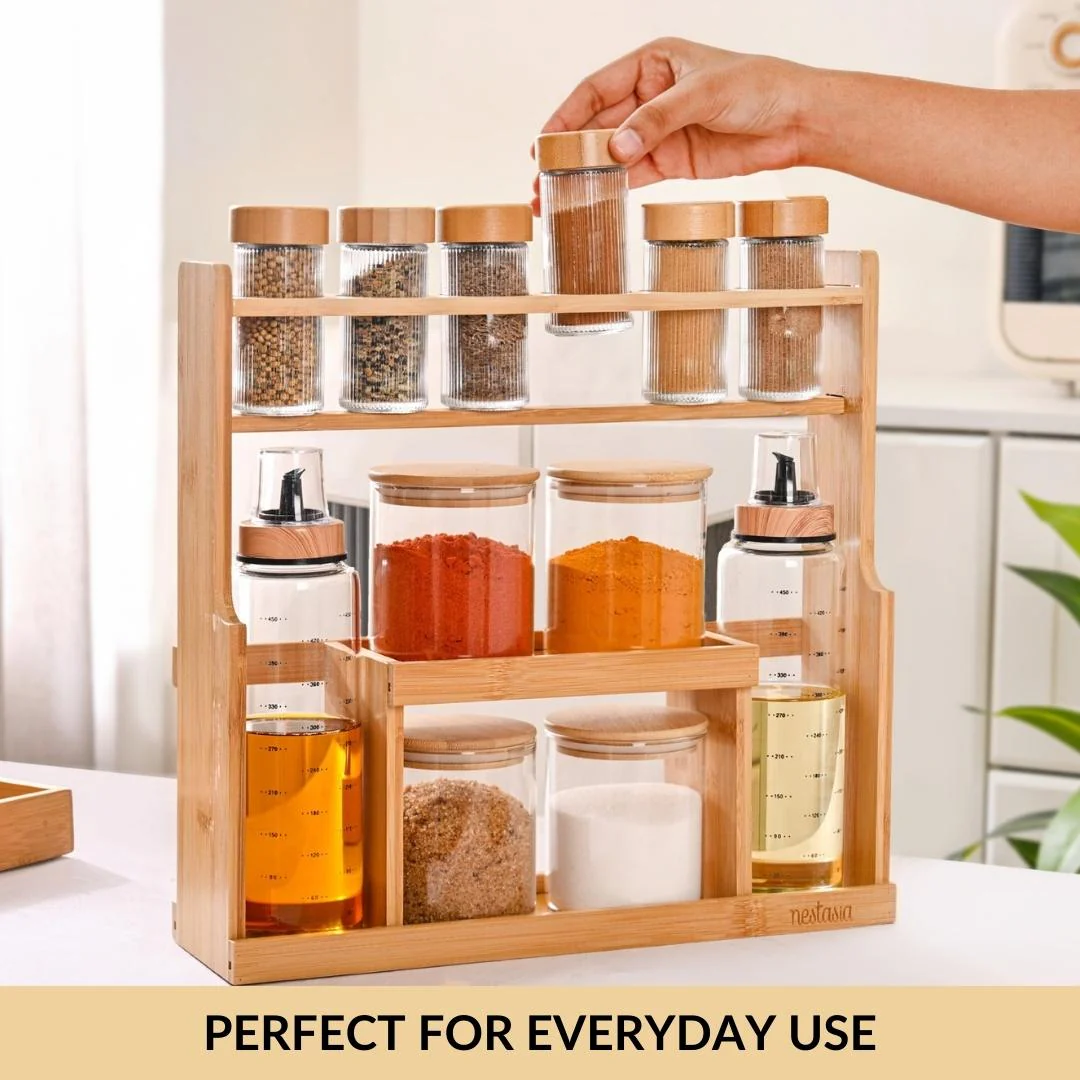 Spice Jar With Stand Set Of 13 95ml 300ml 500ml - Image 7