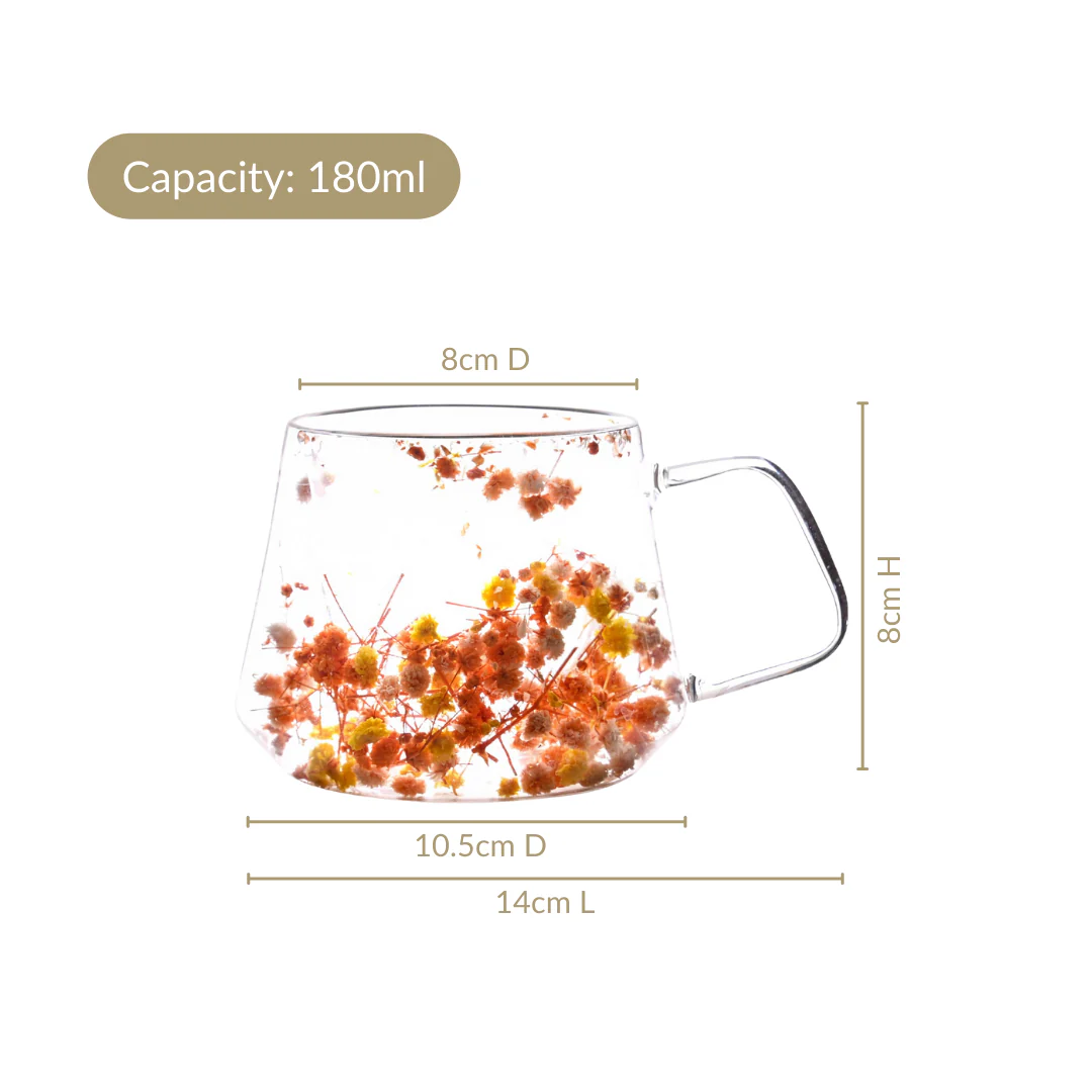 Spring Bloom Double Walled Coffee Mug Set Of 2 180ml - Image 4