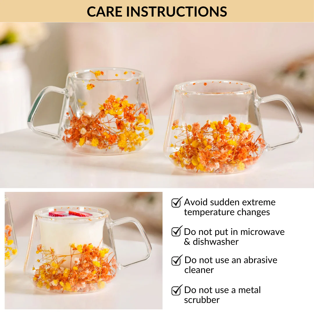 Spring Bloom Double Walled Coffee Mug Set Of 2 180ml - Image 7
