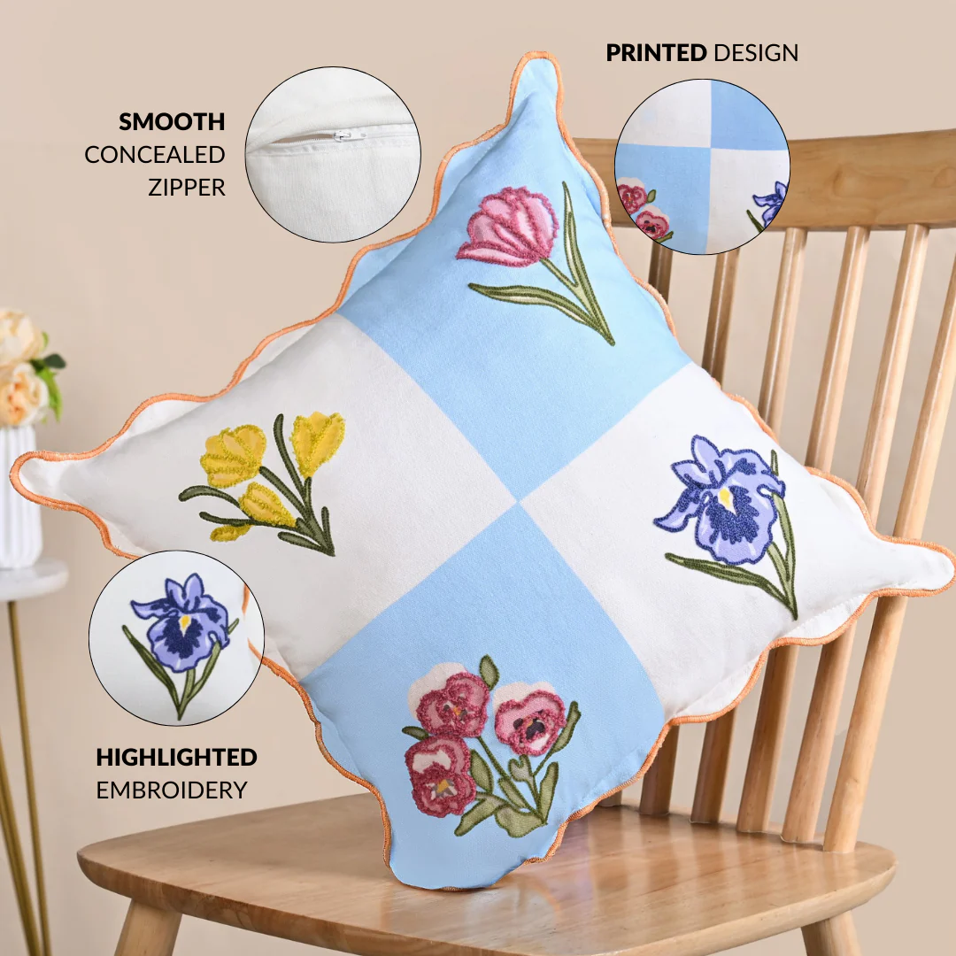 Bloom Era Springfield Cotton Cushion Cover 43x43cm - Image 2