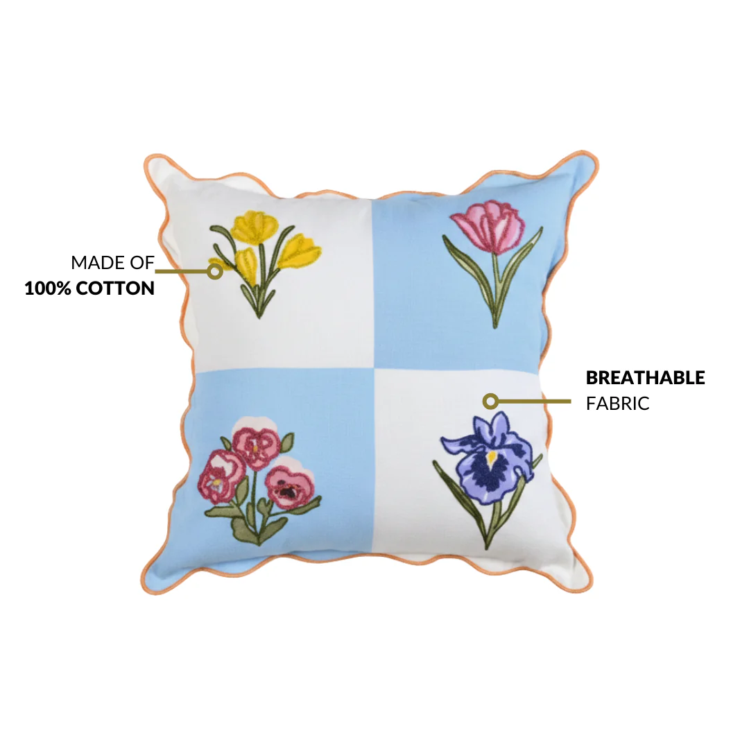 Bloom Era Springfield Cotton Cushion Cover 43x43cm - Image 4