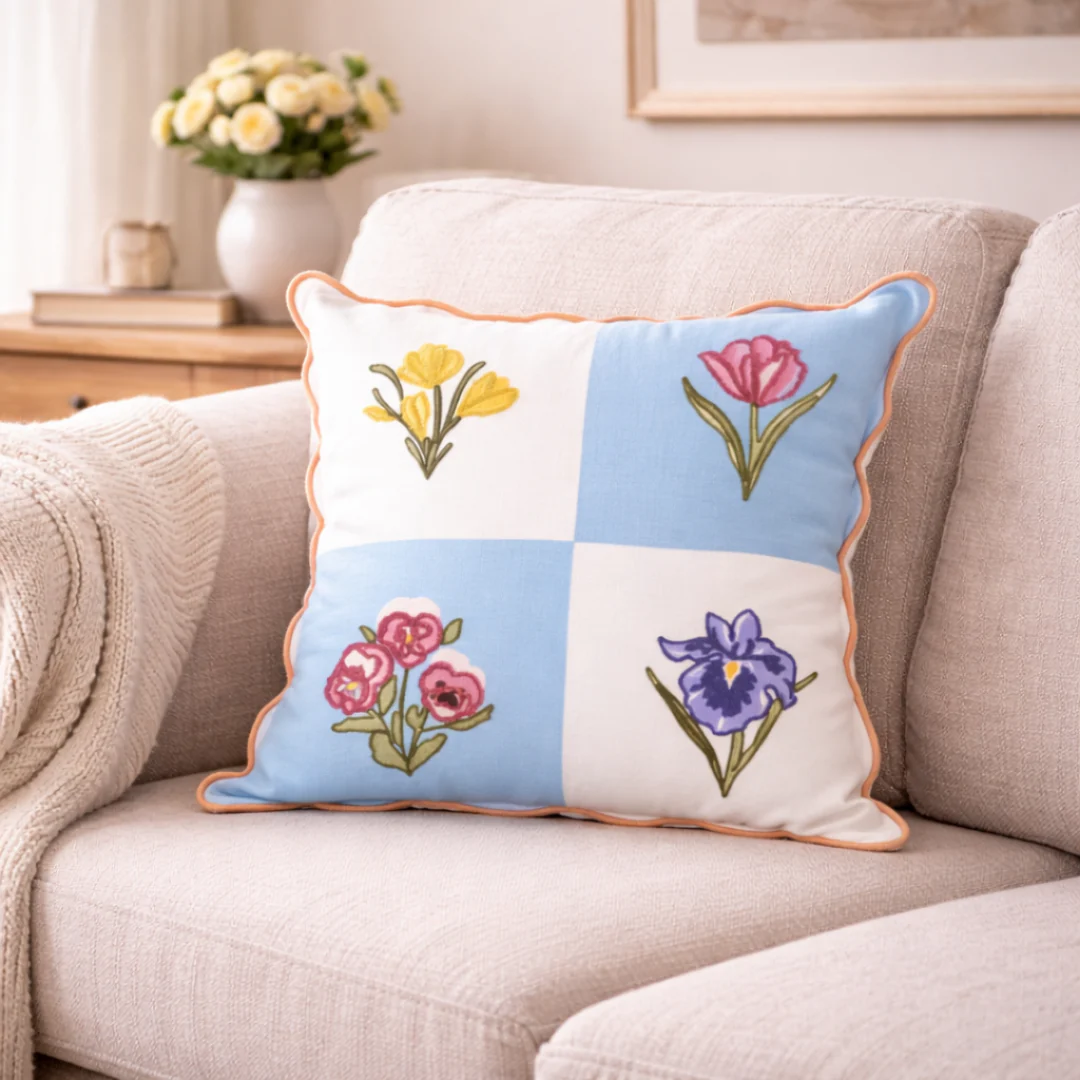 Bloom Era Springfield Cotton Cushion Cover 43x43cm - Image 7