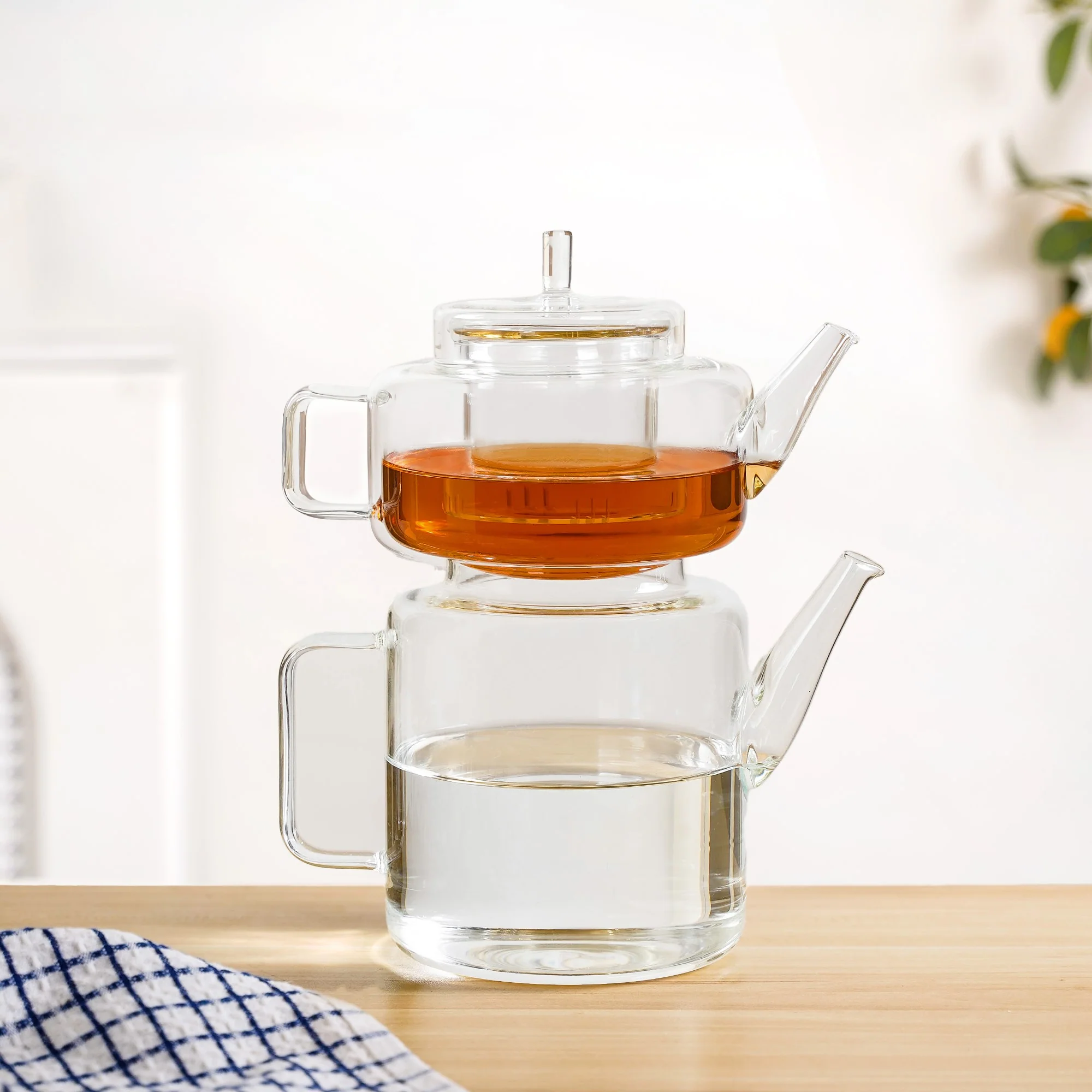 Stackable Double Tea Pot With Infuser Set Of 2 - Image 2