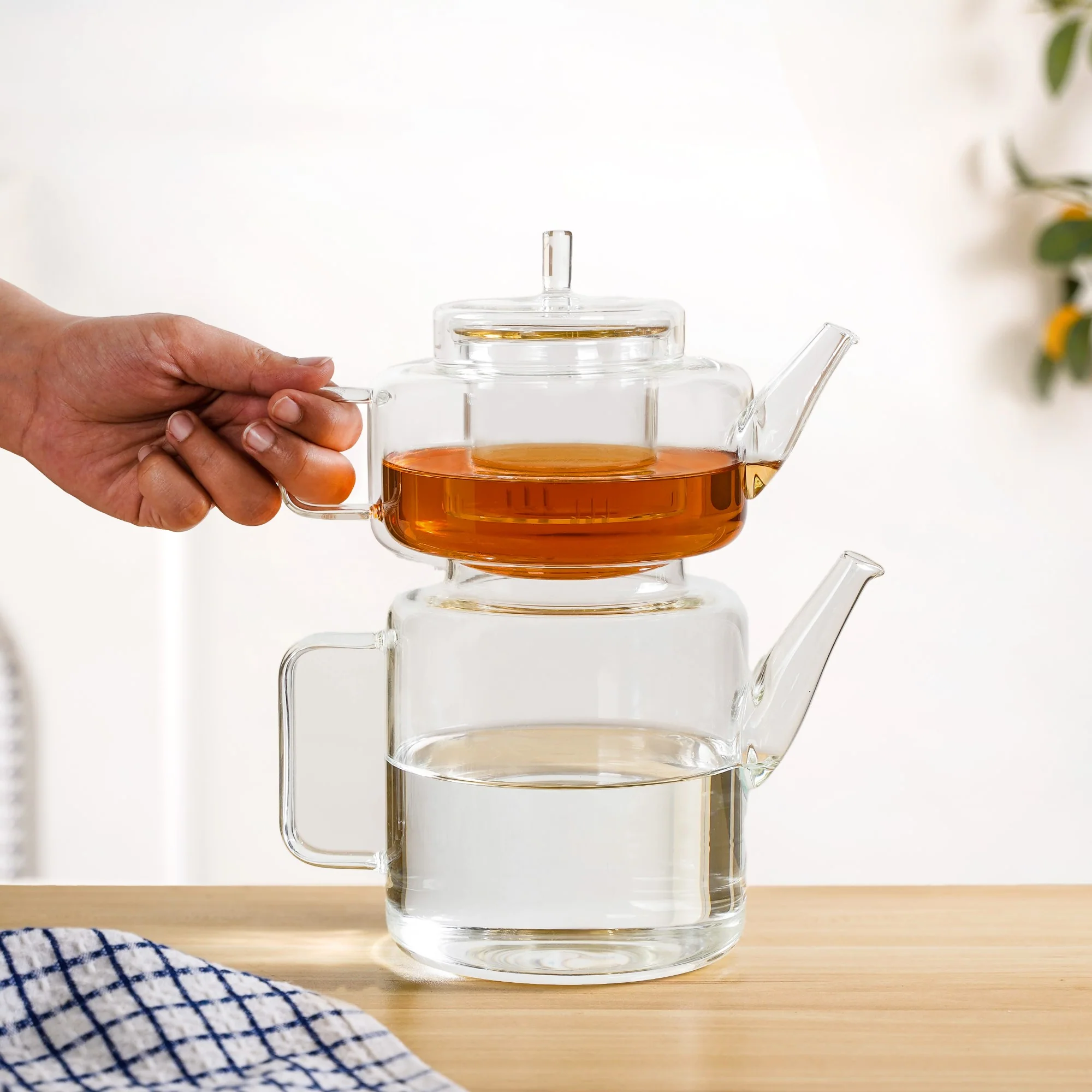 Stackable Double Tea Pot With Infuser Set Of 2 - Image 3