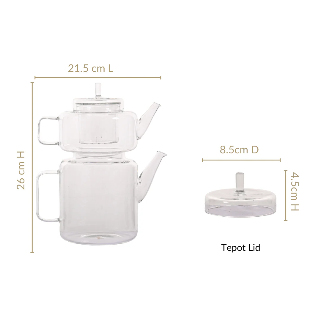 Stackable Double Tea Pot With Infuser Set Of 2 - Image 5
