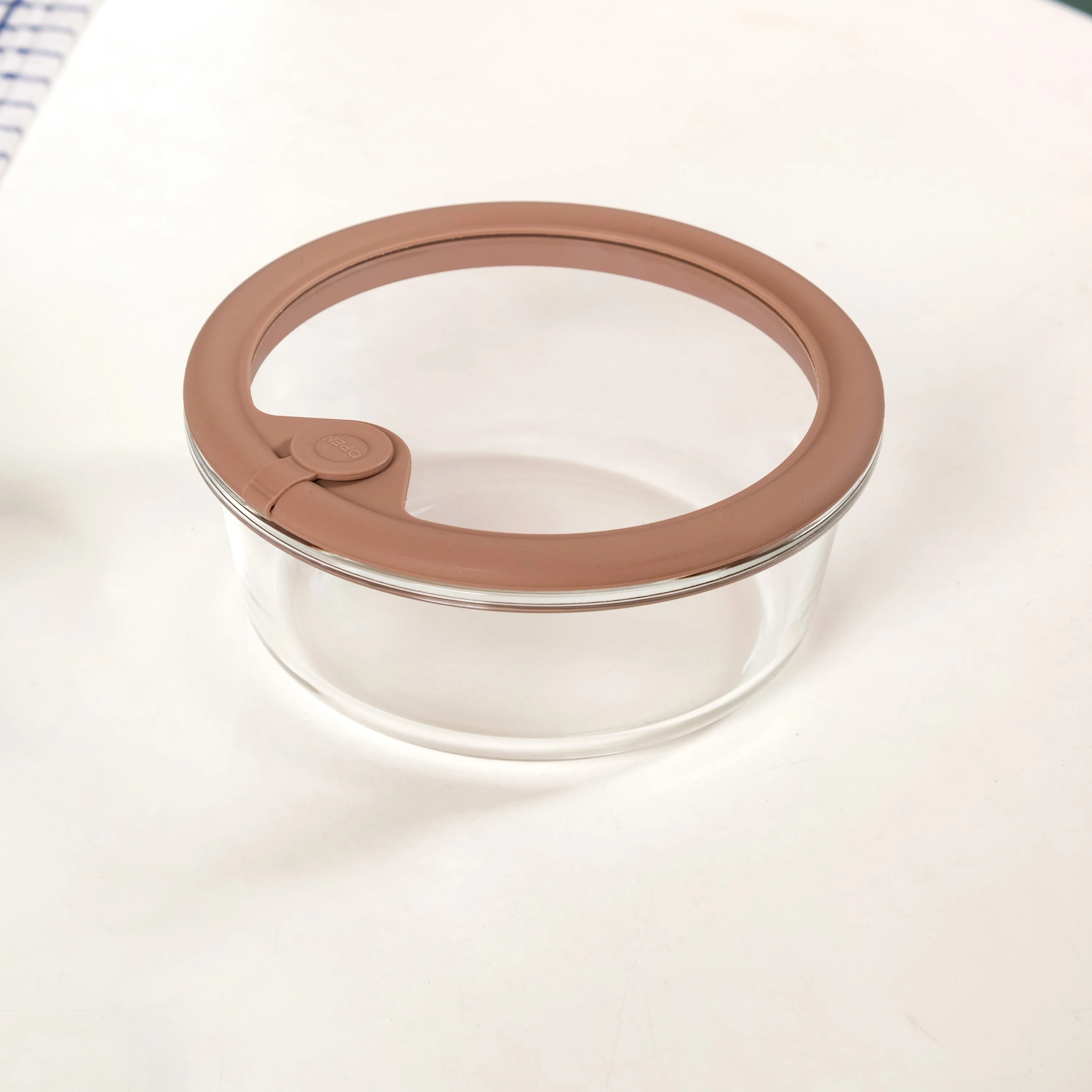 Airtight Ombre Round Food Storage Container With Air Vent Lid Set Of 3 400ml 620ml 950ml - Image 8