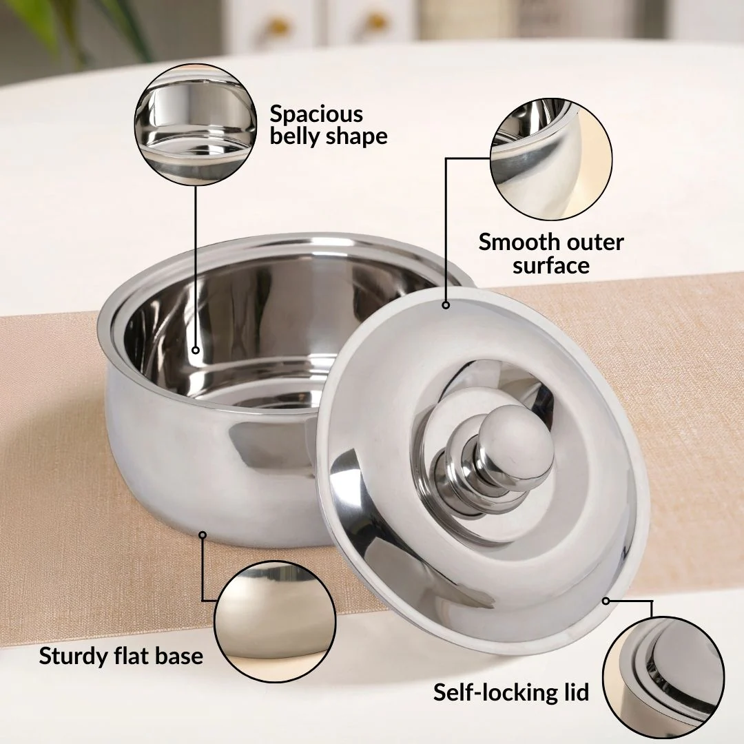 Stainless Steel Casserole 1000ml - Image 5