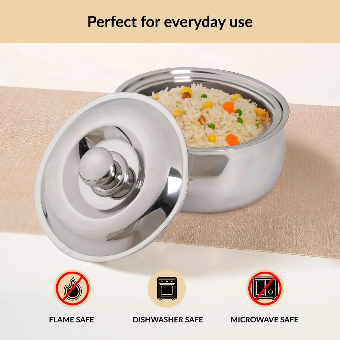 Stainless Steel Casserole 1000ml - Image 8