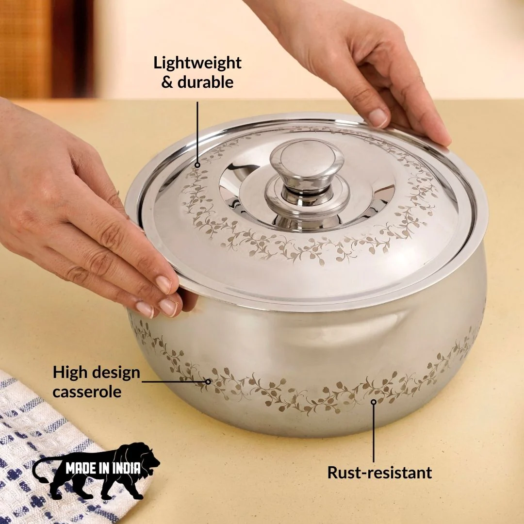 Stainless Steel Curry Serving Casserole 2000ml - Image 3