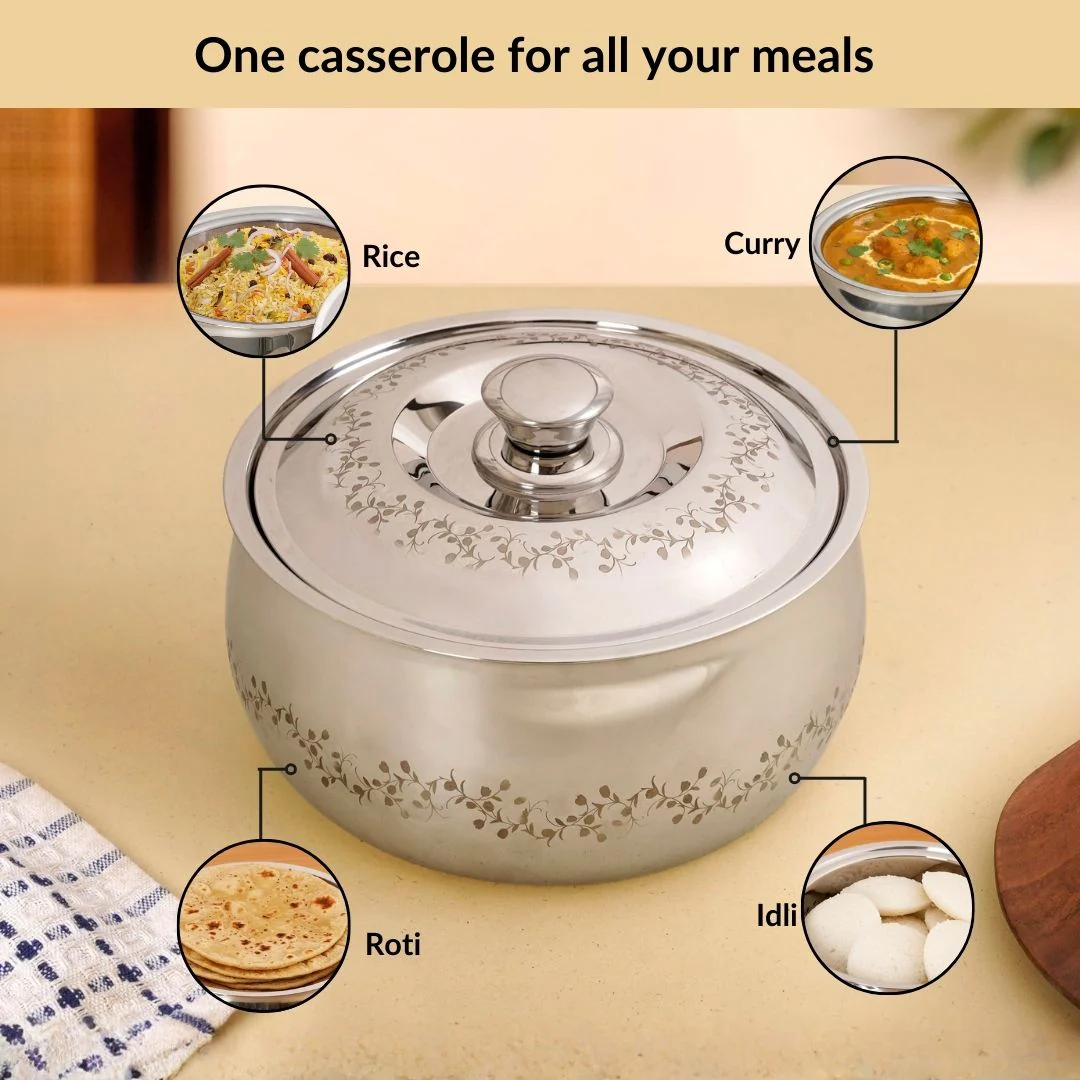 Stainless Steel Curry Serving Casserole 2000ml - Image 7