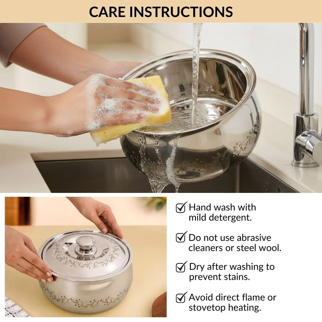 Stainless Steel Curry Serving Casserole 2000ml - Image 9