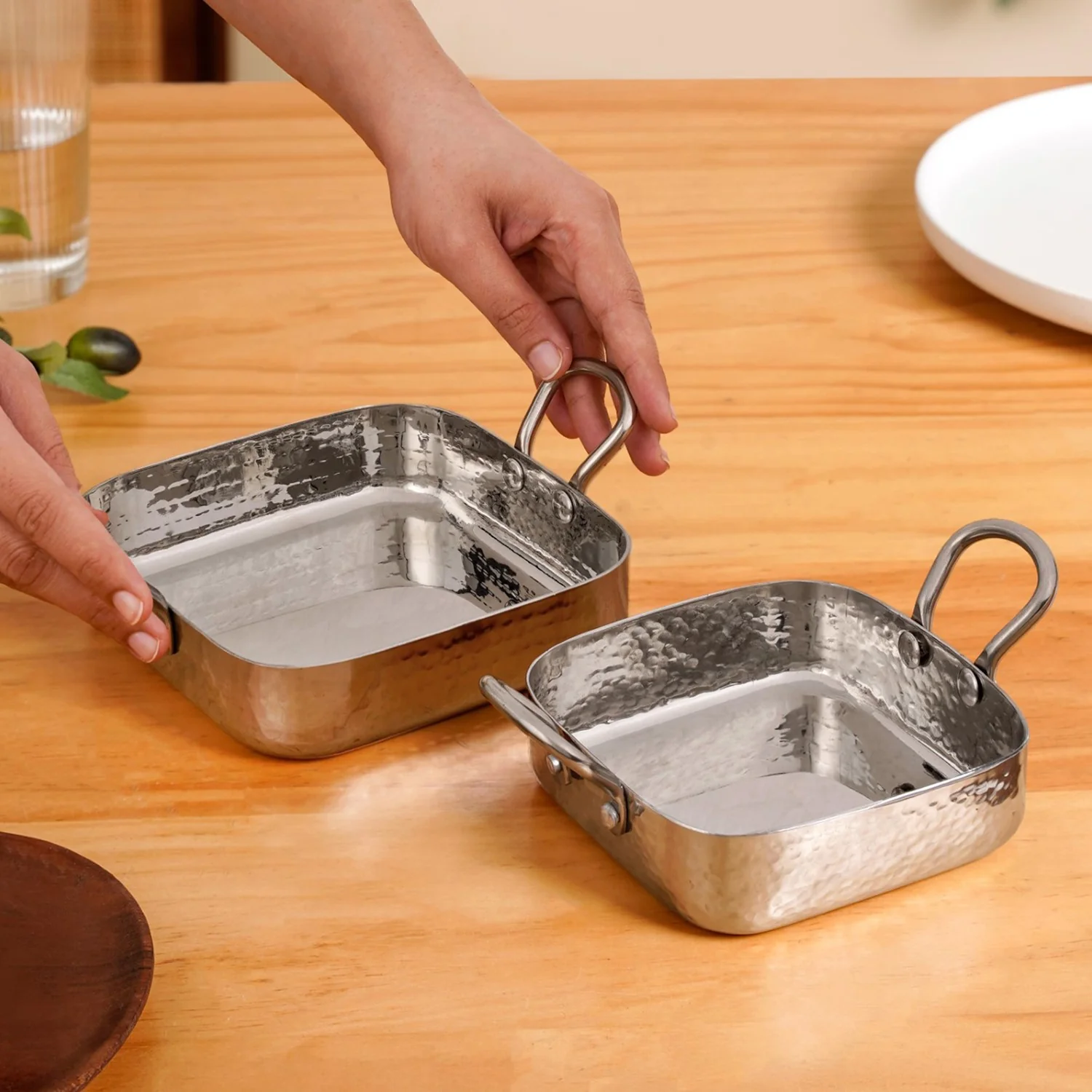 Stainless Steel Deep Serving Dish Set Of 2 - Image 3