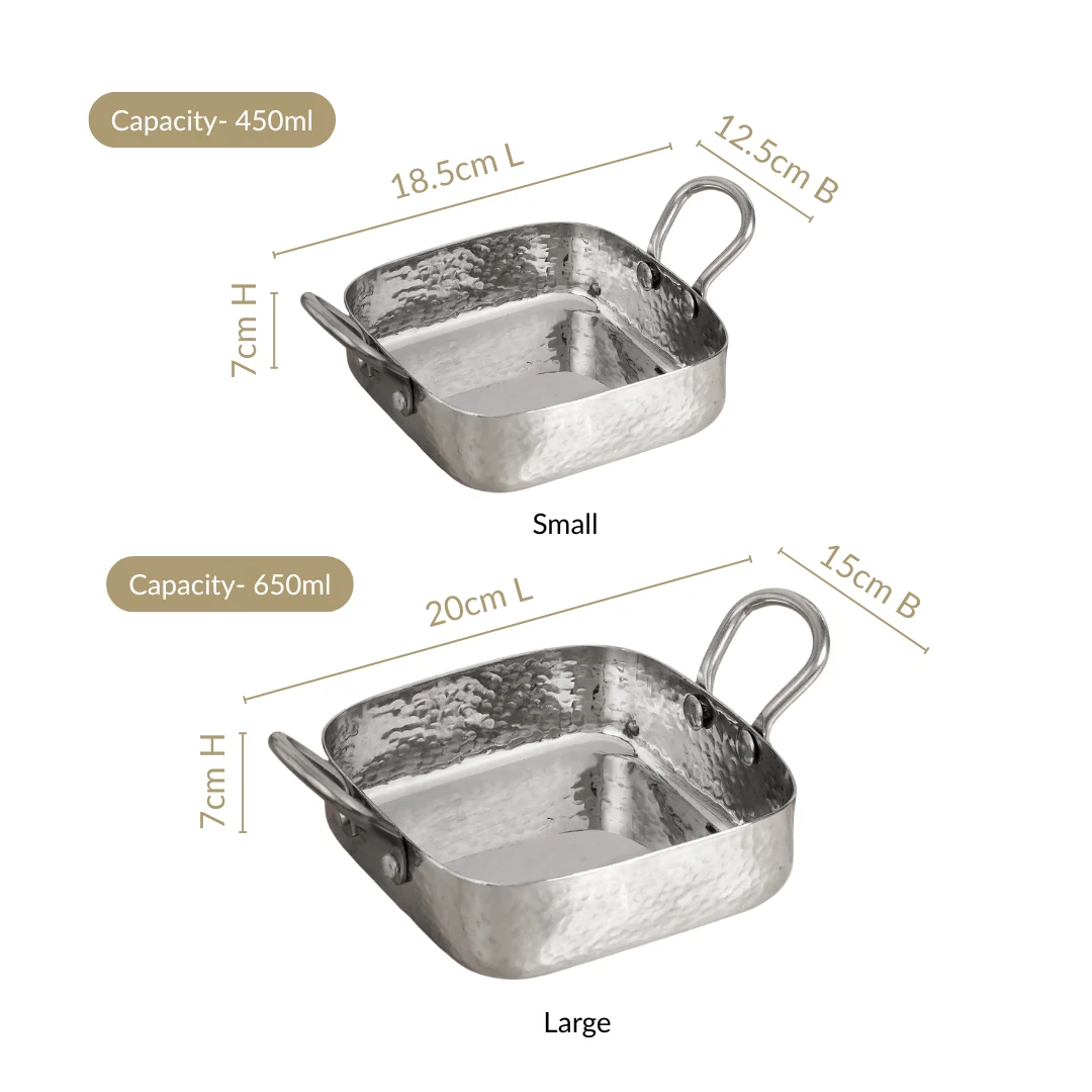 Stainless Steel Deep Serving Dish Set Of 2 - Image 4