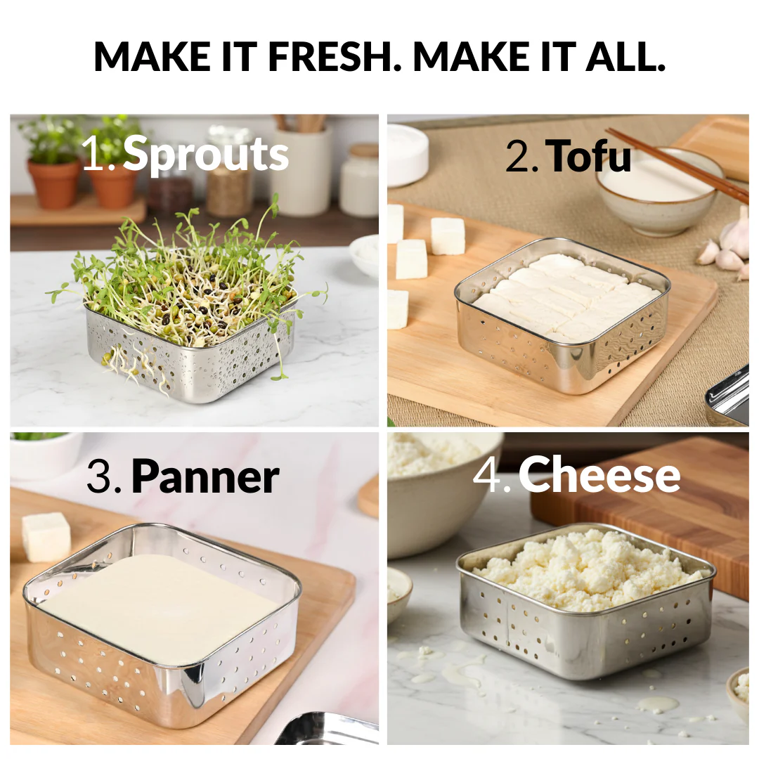 Stainless Steel Paneer Maker Mould Press 550ml - Image 9