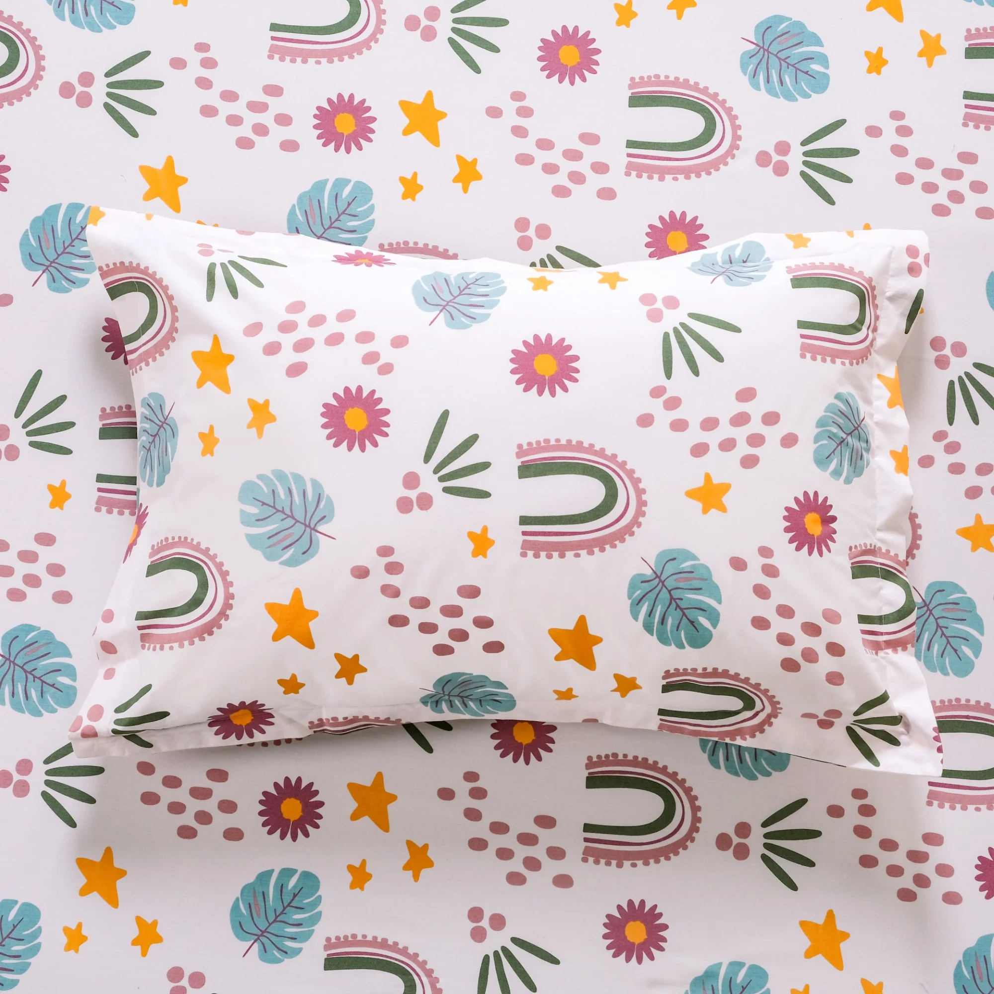 Starry Meadow Pastel Cotton King Size Bedding Set 275x275cm - Image 3