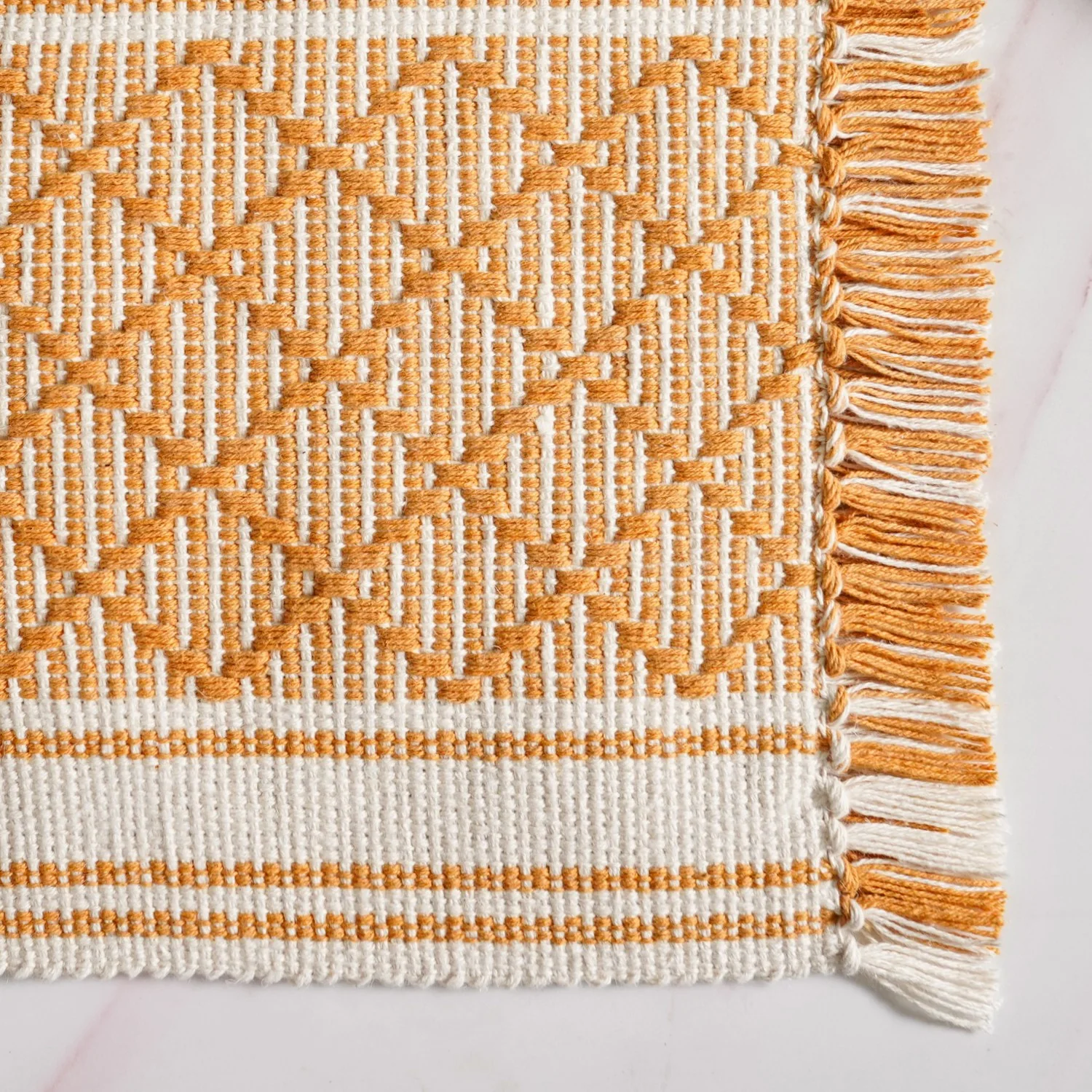 Sunloom Textured Placemat With Fringes Set Of 6 - Image 6