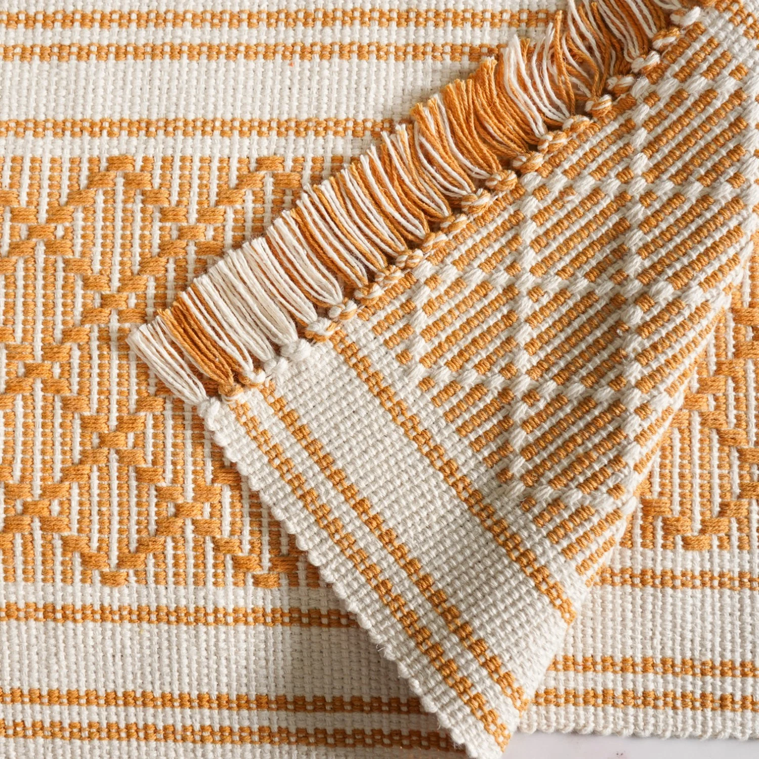 Sunloom Textured Placemat With Fringes Set Of 6 - Image 7