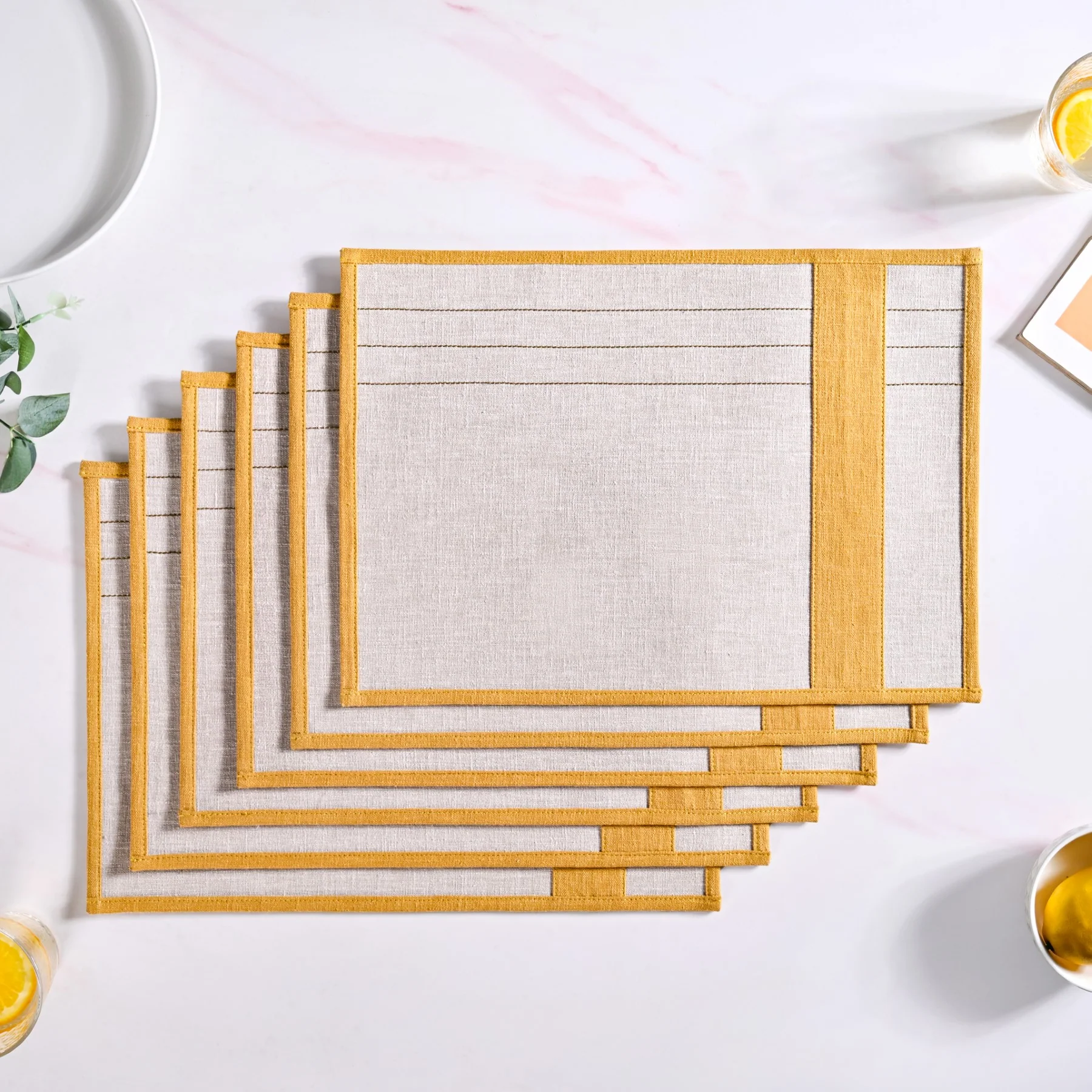Sunny Row Dining Table Mat Set Of 6 - Image 7